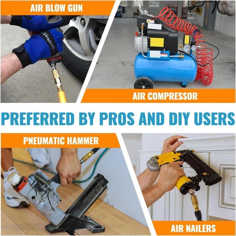 1/4-Inch NPT Male Industrial Air Plug, Pneumatic Plugs 300PSI Air Fittings(10-Pack) image number 3