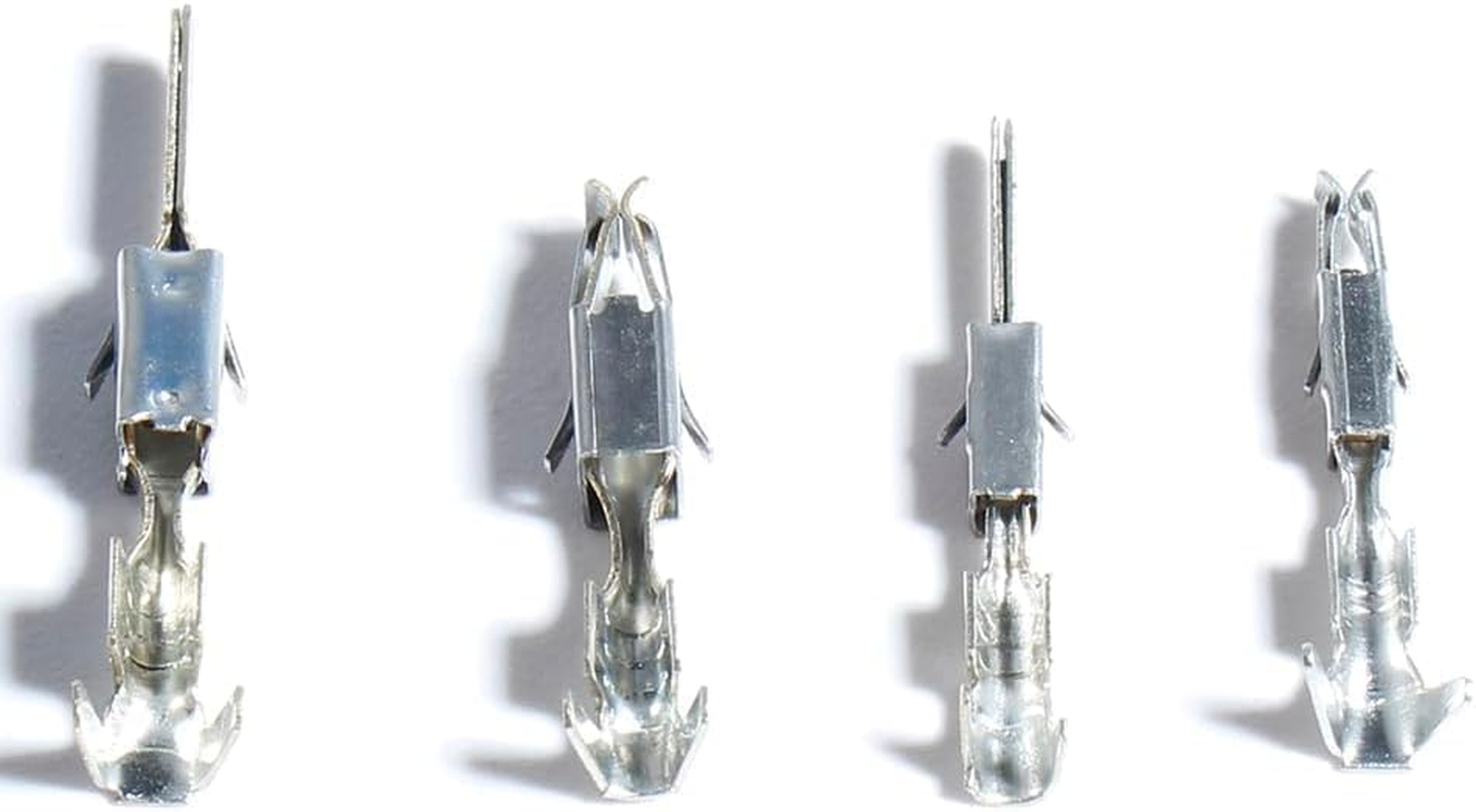 Aikoolwer Connector Pins Kit Terminal Pin Automotive 1.5Mm 3.5Mm Male Female Auto Electric Non-Insulated Plug Crimp Motorcycle ATV