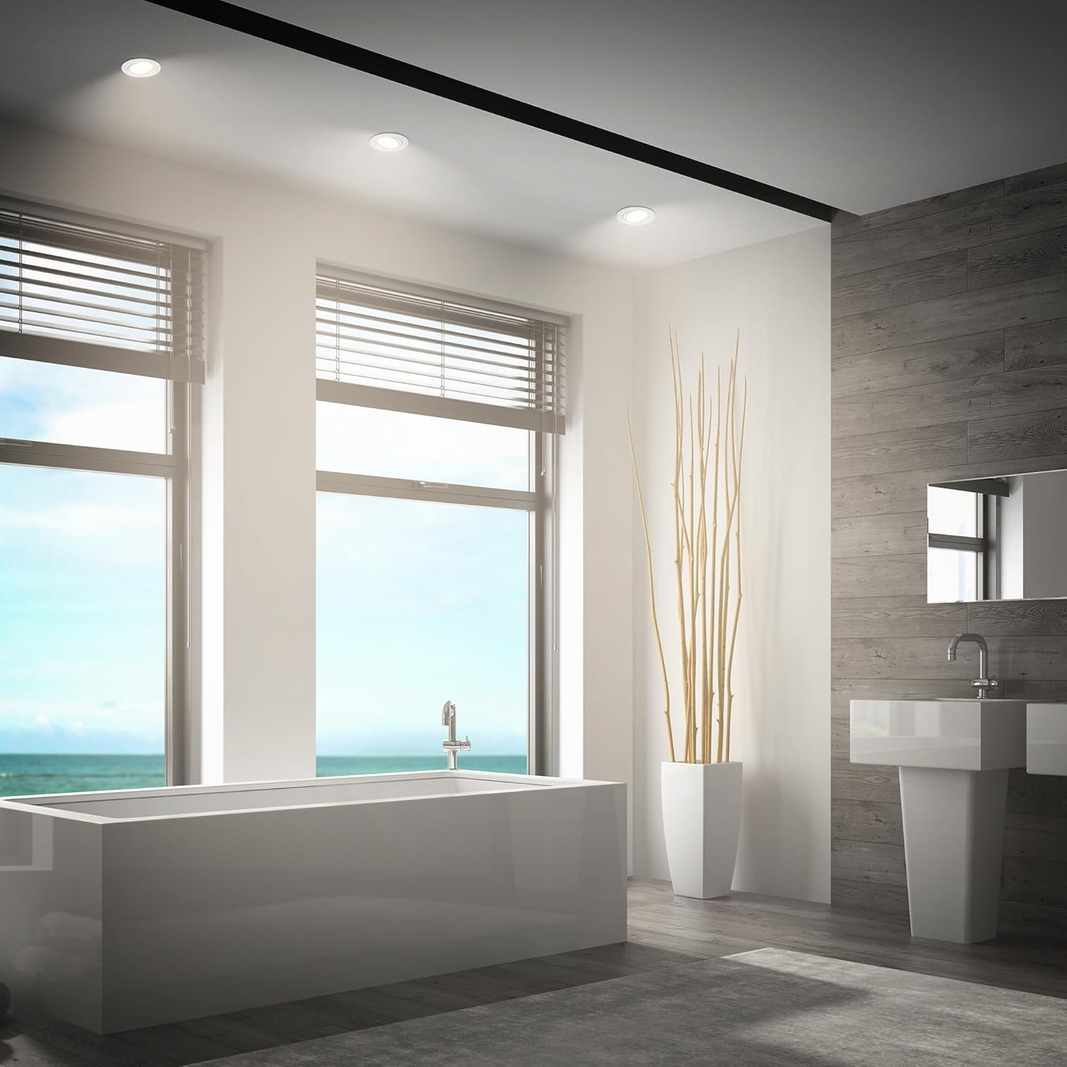 BRILONER - Set of 3 LED Recessed Spotlights 230V Flat, Swivellable, GU10, Max. 7W, LED, Ceiling Spotlights, Extra Flat, 8 X 2.2 Cm, White image number 4