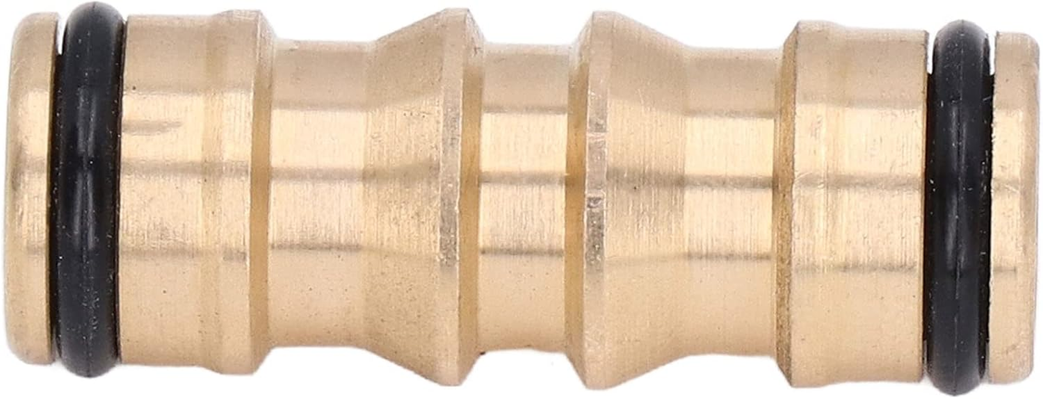 2Pcs Brass Pipe Fitting Male to Male Quick Connect Hose Joint Connector 1/2In with Secure Leak Proof Design for Car Washing Water Pipe Connection image number 4