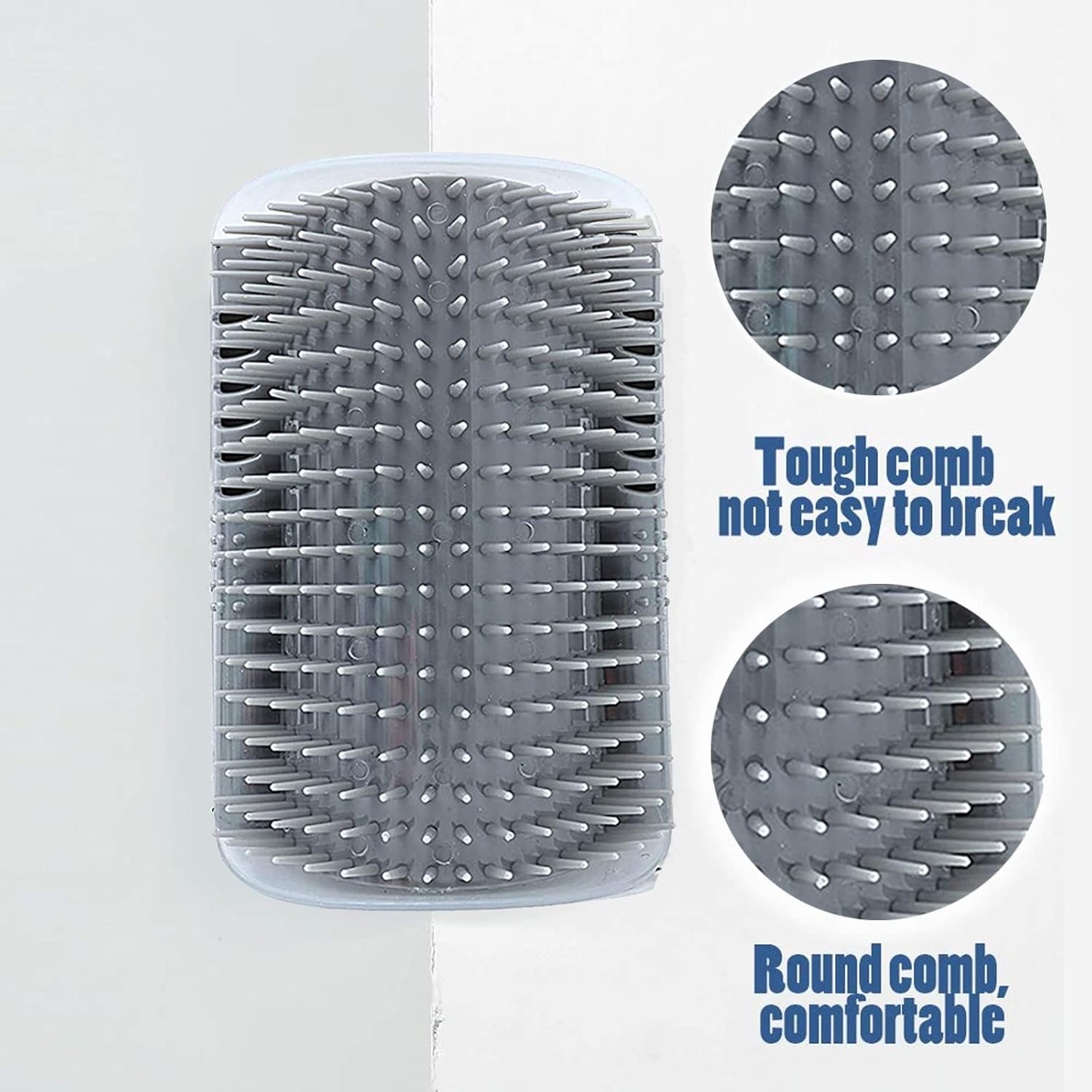 Cat Brush Comb, Massage Corner Cat Brush, Cat Brush Wall Corner, Cat Self Groomer, 2 Pieces Cat Corner Groomer Brush, Self Groomer Cat for Long Hair, Short Hair Cat Massage (Without Catnip) image number 6