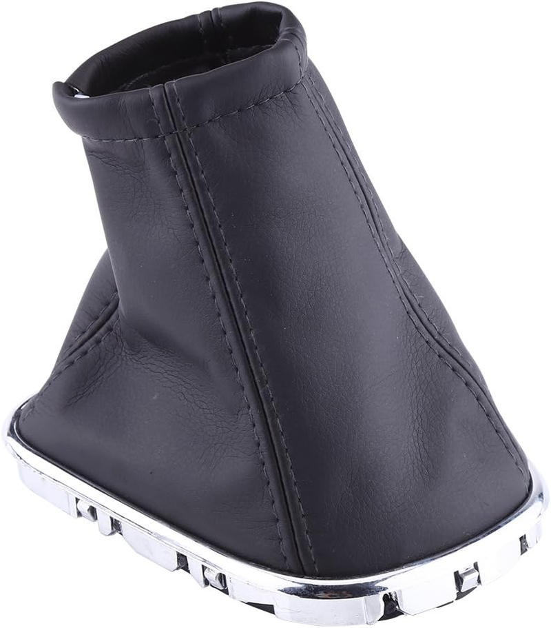 Gear Shift Knob Cover, Universal Car Shifter Shift Boot Knob Cover PU Leather Gear Shift Knob Cover Automobile Stitch Gear Gaiter Boot Cover Black for Cruze 2008 2009 2010 2011 2012 image number 5