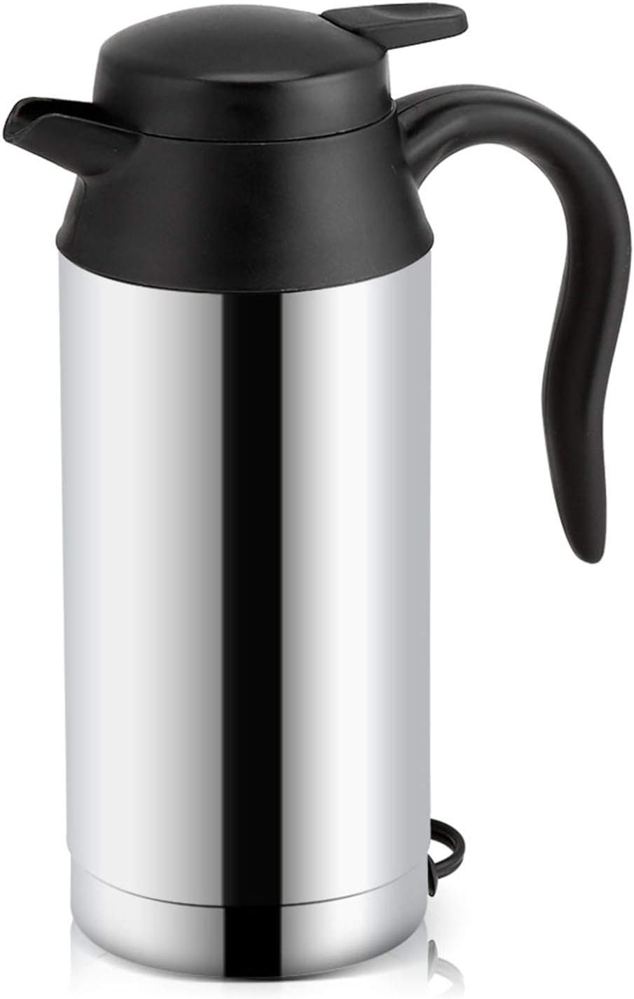 Car Kettle, 12V 750Ml Food Grade Stainless Steel Car Heating Cup, Portable Fast Boiling Travel Kettle with Indicator Light and Charger for Hot Water, Coffee, Tea, Beverage