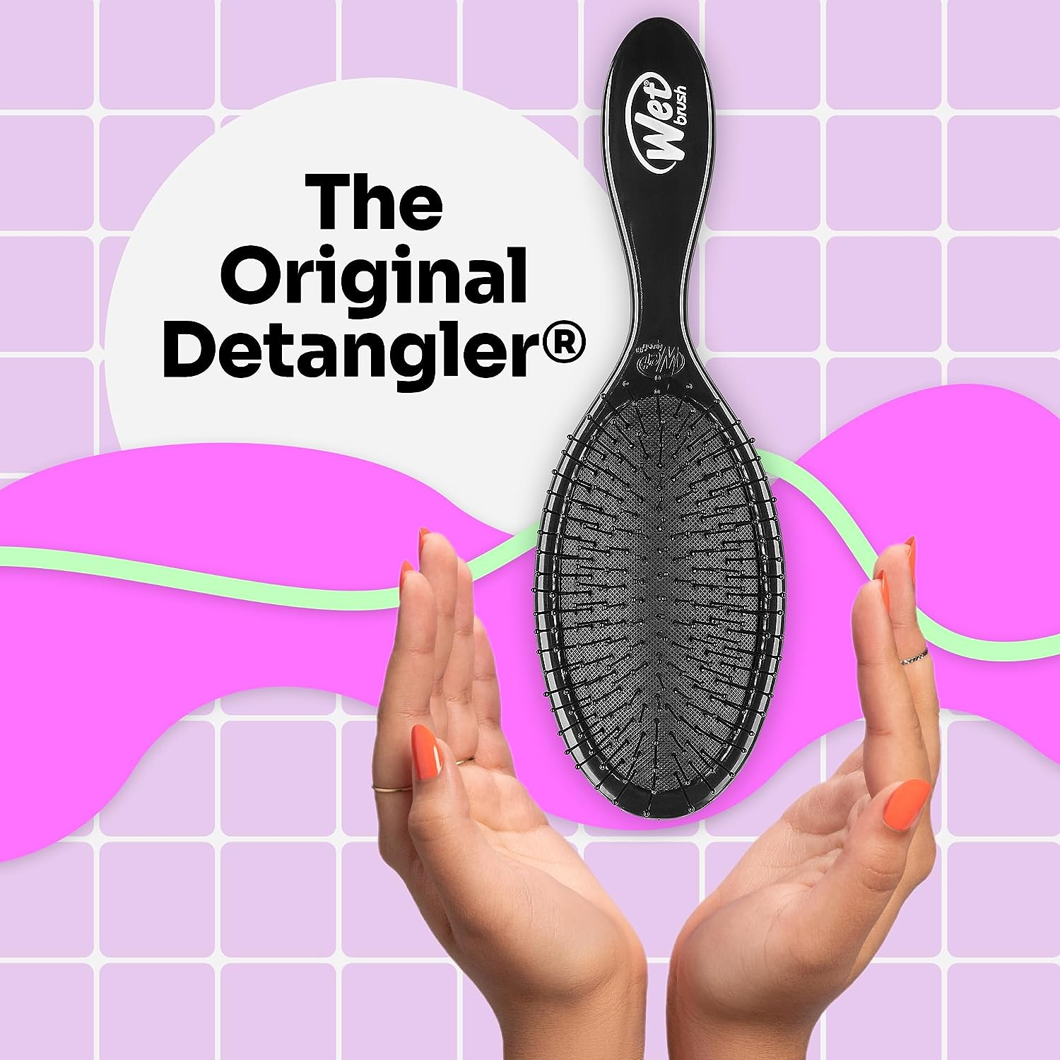 Wet Brush Original Detangler Hair Brush, Peacock (Transformative Color) - Ultra-Soft Intelliflex Bristles - Detangling Brush Glides through Tangles for All Hair Types (Wet & Dry Hair) - Women & Men image number 4
