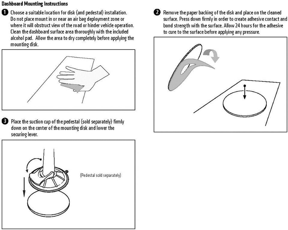 ARKON 90Mm Extra Strength Adhesive Mounting Disk for Car Dashboards, Compatible with Arkon 80Mm Suction Mounts, Mounting Disk for Smartphones