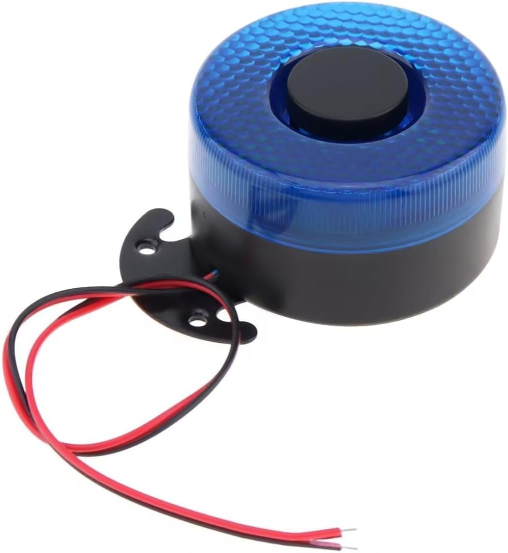 Drisentri Car Back-Up Alarm, 12V / 24V 105Db Universal Car Reversing Alarm Back up Horn Reverse Beeper Buzzer with Light