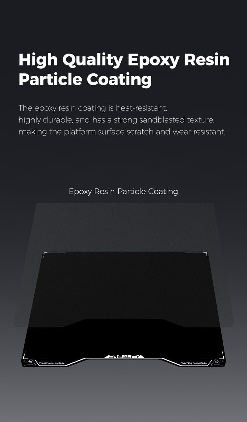 Creality Hi Epoxy Resin Build Plate (280 * 265Mm), without Magnetic Flexible Steel Plate, Excellent Adhesion, High Flatness, 3D Printer Platform for Creality Hi image number 1