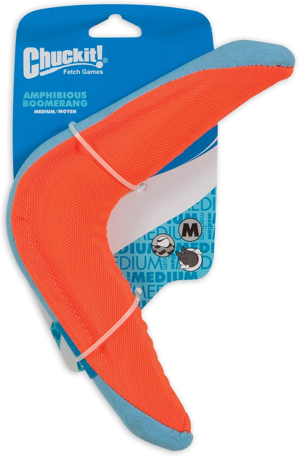 Chuckit! 18200 Amphibious Boomerang Medium, Assorted Orange & Green