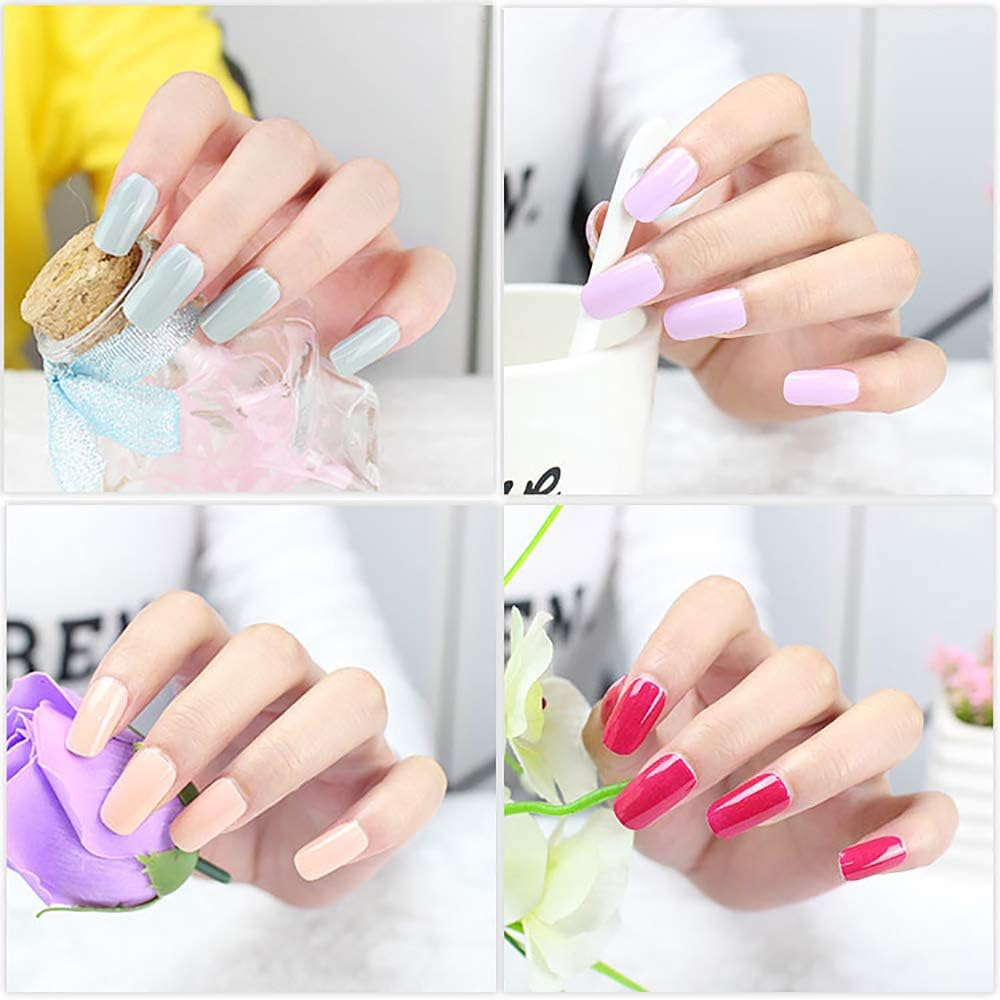 5 Sheets Solid Color Simplicity Nail Polish Stickers Full Wraps Self Adhesive Nail Art Decals Nail Accessories for Women