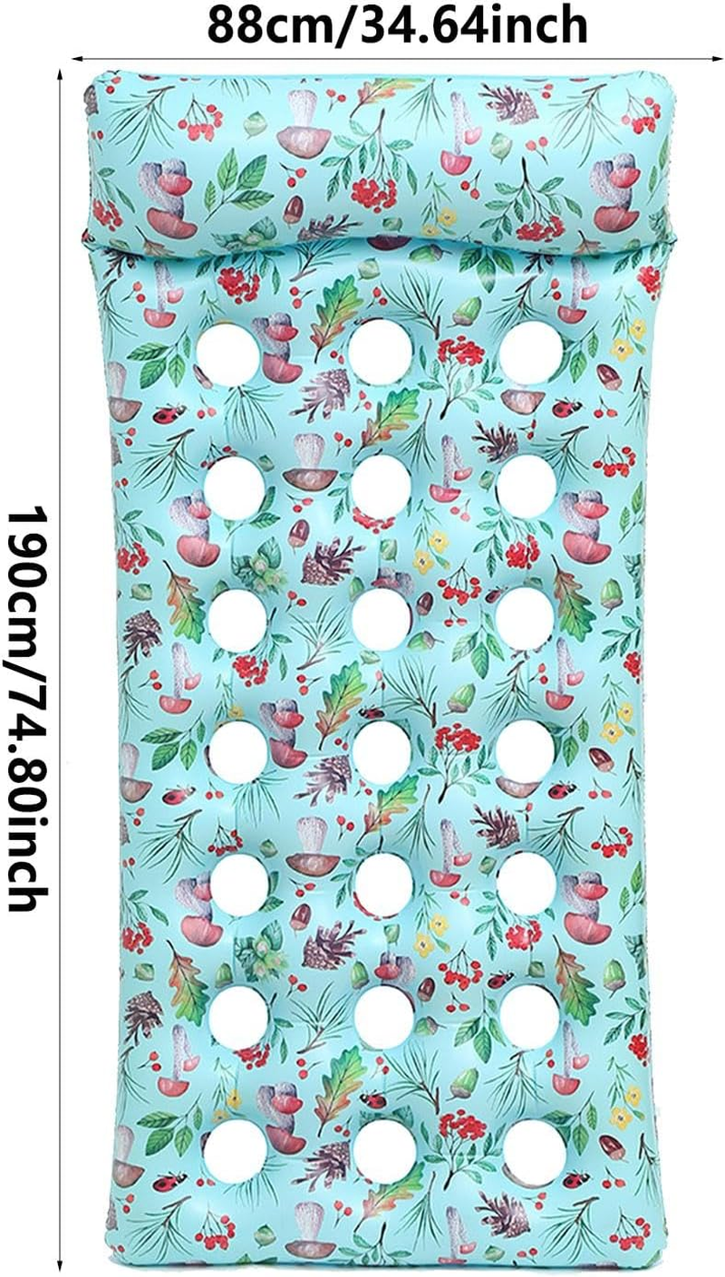 Inflatable Pool Float, Pool Float for Adults - PVC Thick Inflatable Pool Float for Adults, Water Lounger Floatie - 190 X 88 Cm Large Sunbathing Pool Lounge Raft, Lightweight image number 3