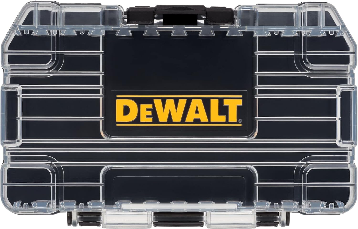 DEWALT Toughcase Tool Box, for Small Parts, 1 Compartment Organizer, Clip Latch for Secure Closing (DWASTCASEBLK)