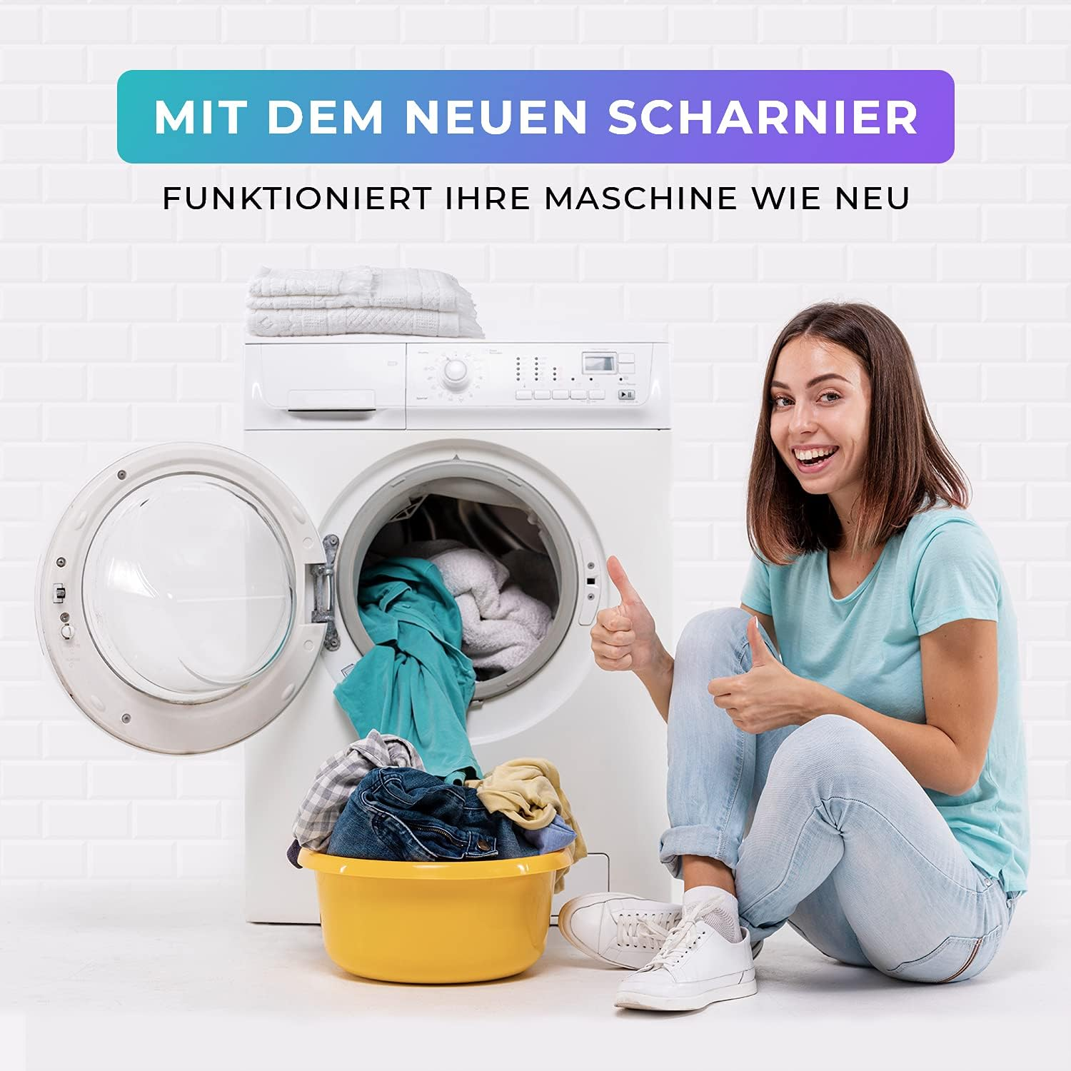 Door Hinge Replacement for Bosch Siemens 171269 00171269 Hinge Front Loading Window Hinge for Washing Machine image number 2