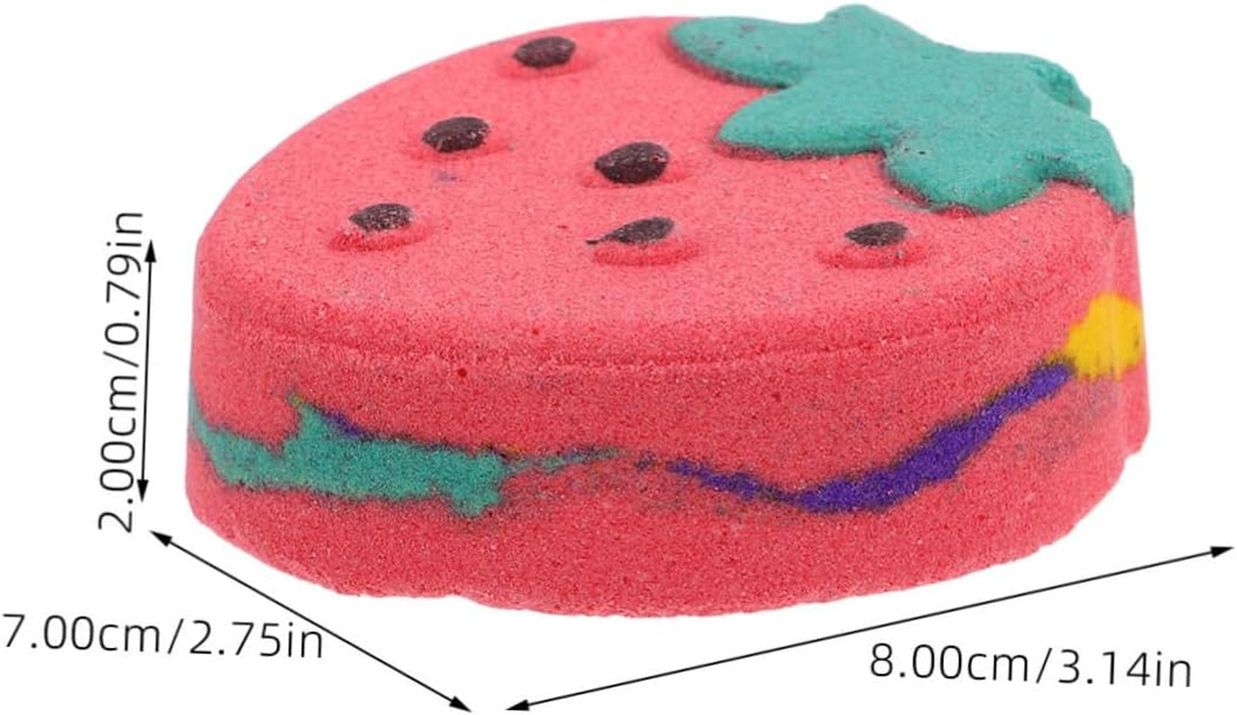 SAFIGLE Aroma Bath Balls Strawberry Shaped Bathing Fun Moisturizing Essential Oil Bath Accessory for Relaxation for and Self Care the Bathroom image number 1