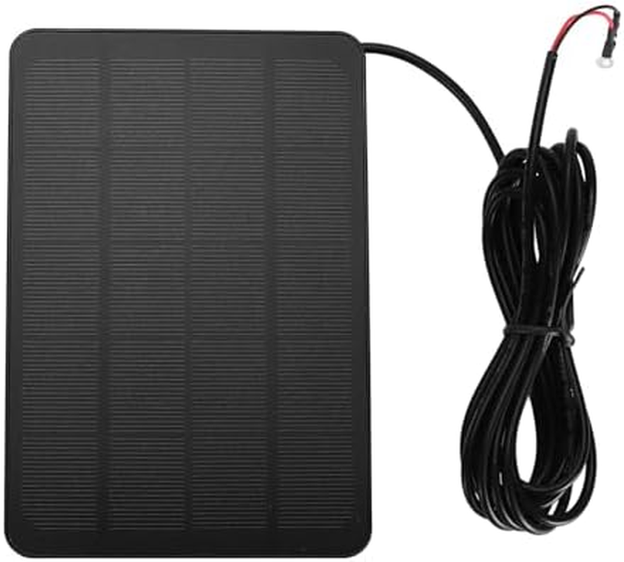Solar Panel Camera, 10W Video Doorbell Solar Panel, 9.8 Feet Charging Cable, for Nest, for Ring Video Doorbell 2, for Video Doorbell 3 plus (CSP4W-O-B)