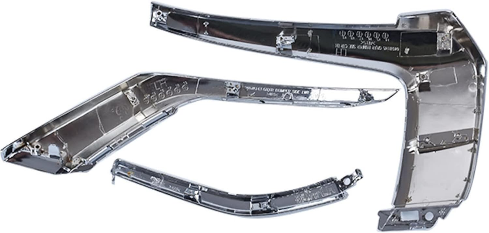 3-Piece Front Bumper LH Chrome Trim Set - Molding Strip Replacement for Outlander 2016-2019 (6407A141, 6407A145, 6407A143) image number 6