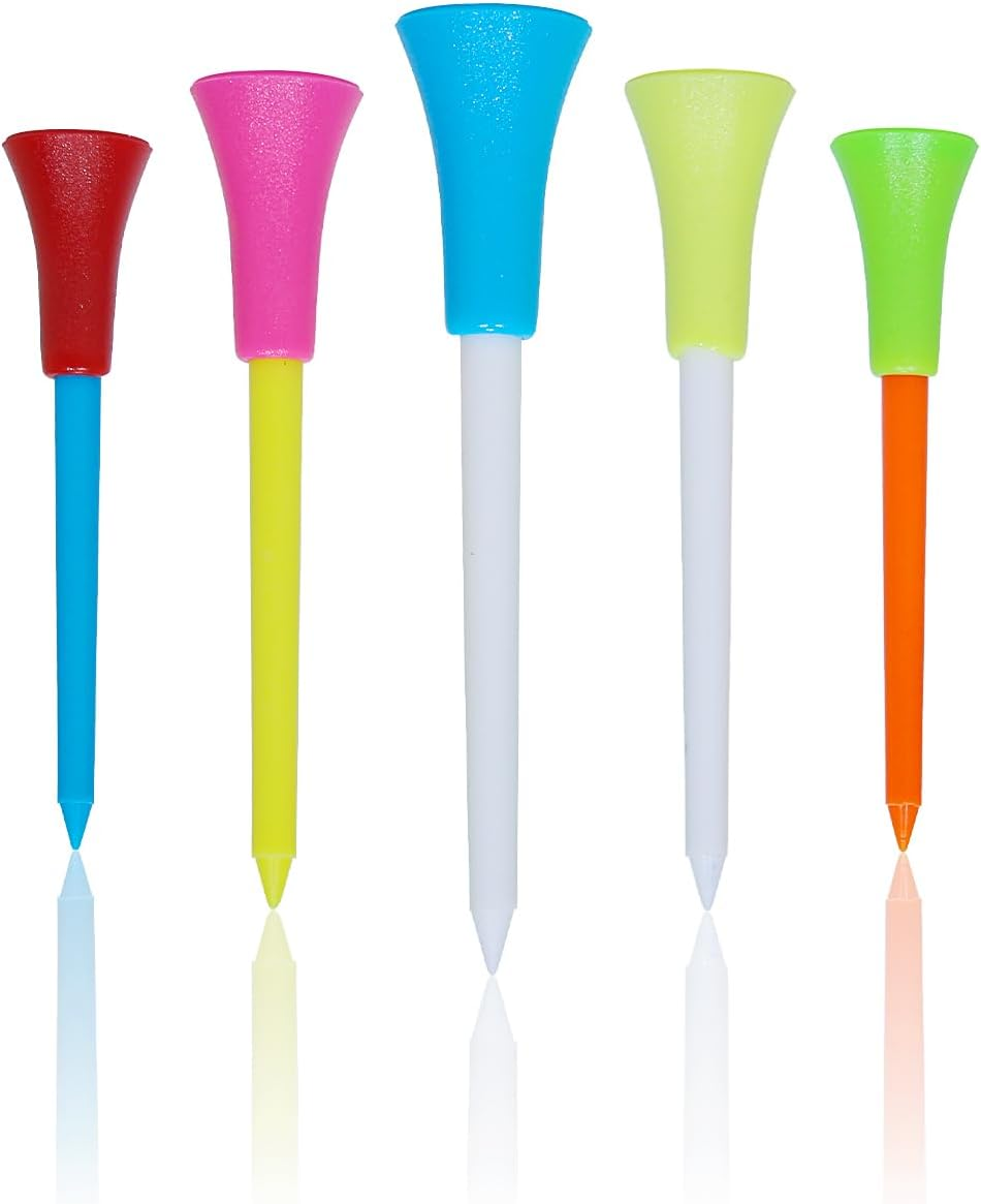 Plastic Golf Tees Unbreakable Golf Tees,Golf Tees Plastic Bulk for Man/Women (Random Colors) image number 4