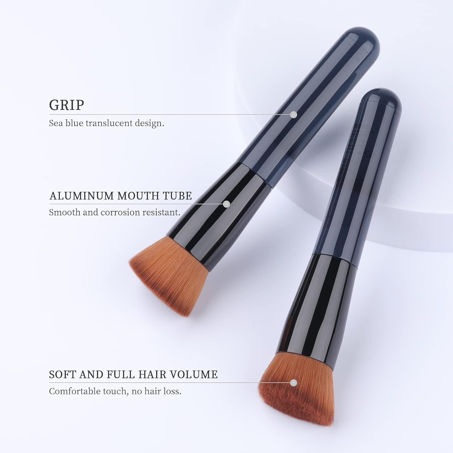 Foundation Brush, Flat Top Kabuki Foundation Brush for Liquid Makeup, Cream, Powder, Travel Size Face Foundation Blending Makeup Brushes (131) image number 1