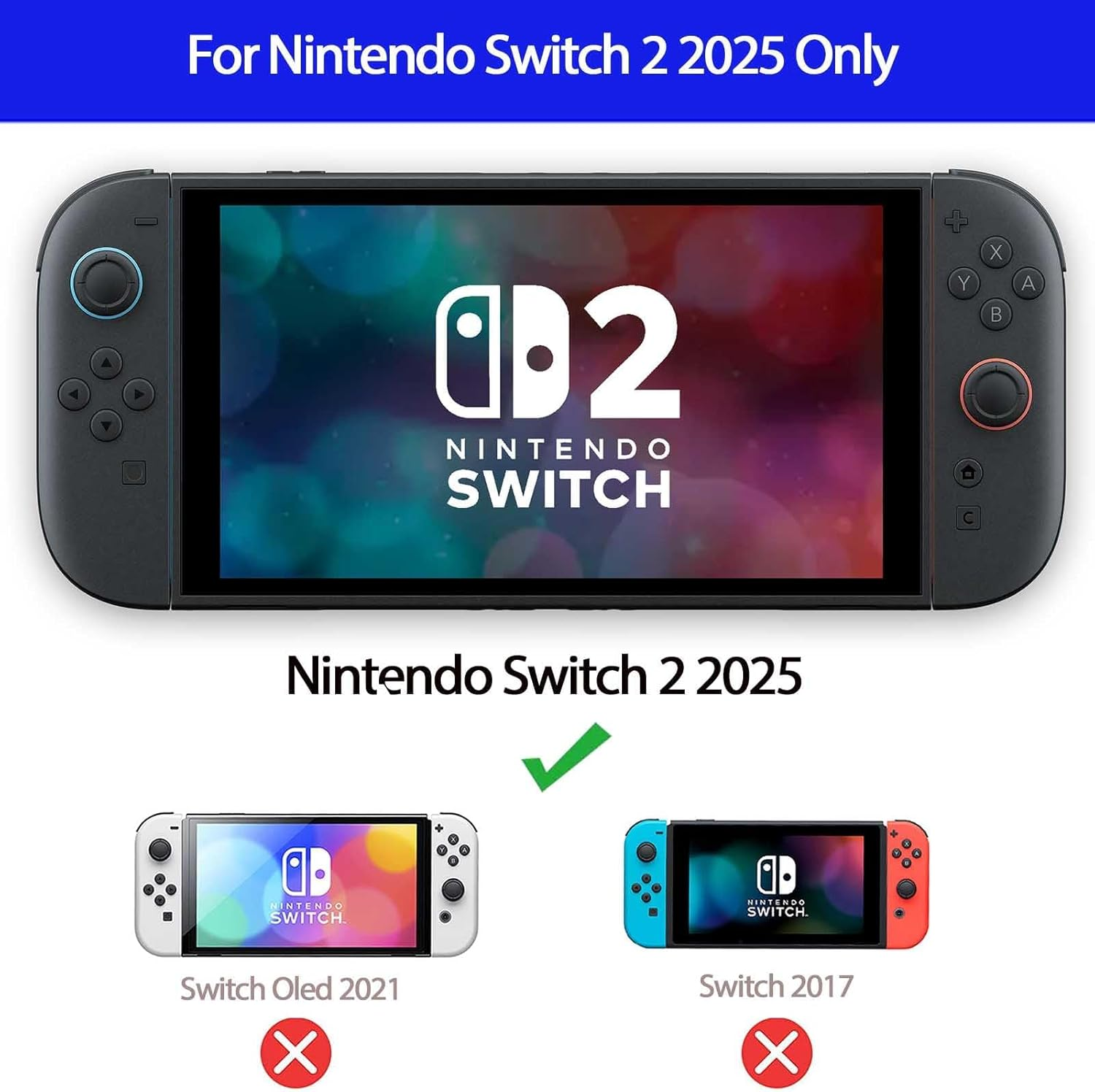 Dockable Case for Nintendo Switch 2 (2025), Protective Cover for Switch 2 and Joy Con Controller - Slim Shockproof with Anti-Fingerprint Switch 2 Protective Cover - Pink