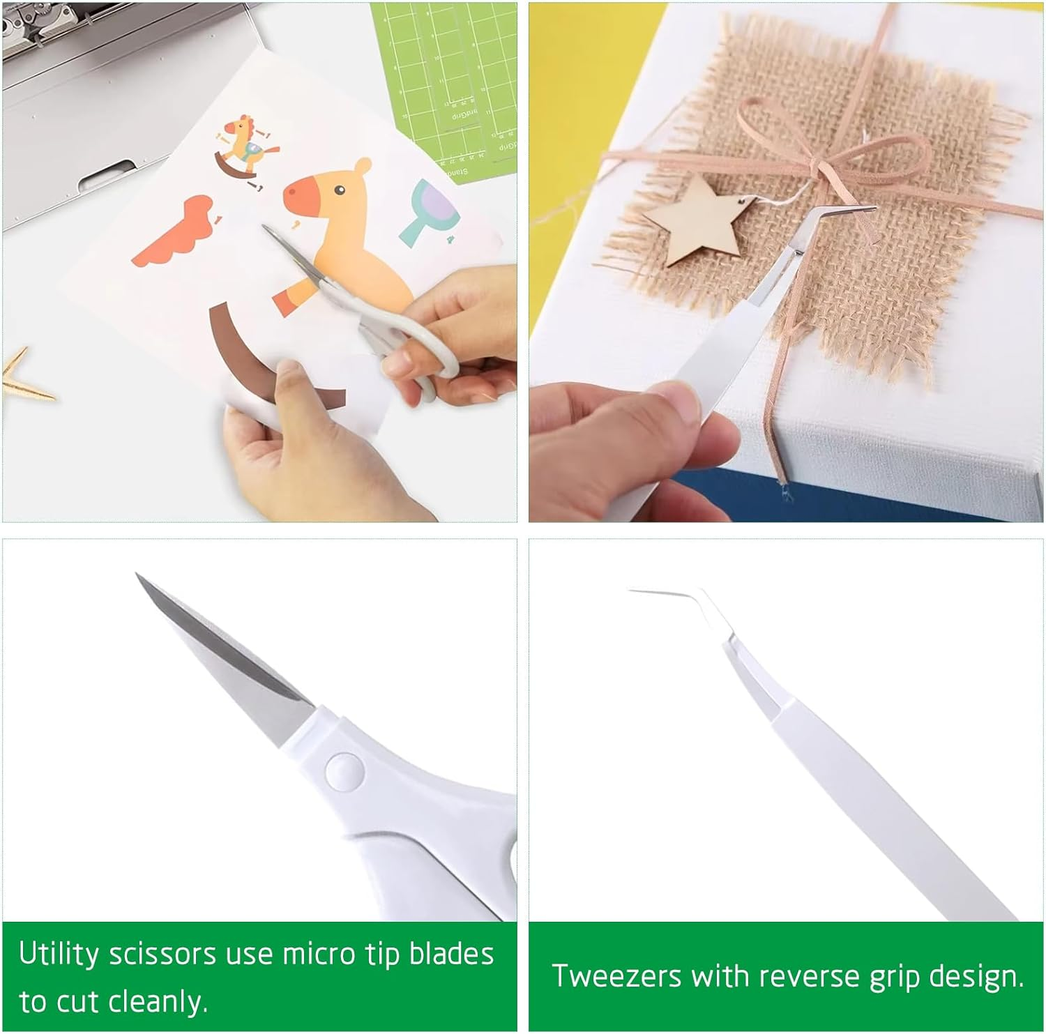 Craft Vinyl Weeding Tools Set, Precision Craft Vinyl Tools Kit, 6 PCS Weeding Tools for Vinyl, Weeding Tool, Scrapbooking Tools for Weeding Vinyl, Starter,Silhouettes, Cameos, Lettering image number 3