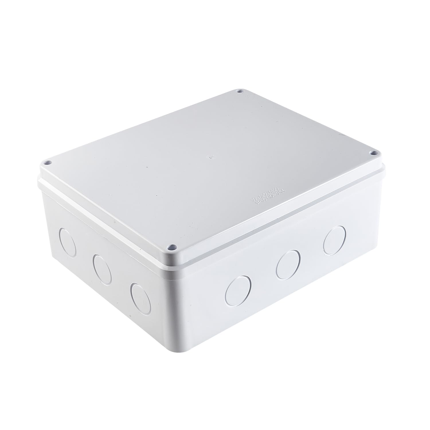 Guangstar Waterproof/Bugproof IP65 Universal Reserved Holes Electrical Junction Box, ABS Plastic Indoor/Outdoor Electrical Project Enclosure, White, 1 Pack(400X350X120Mm)