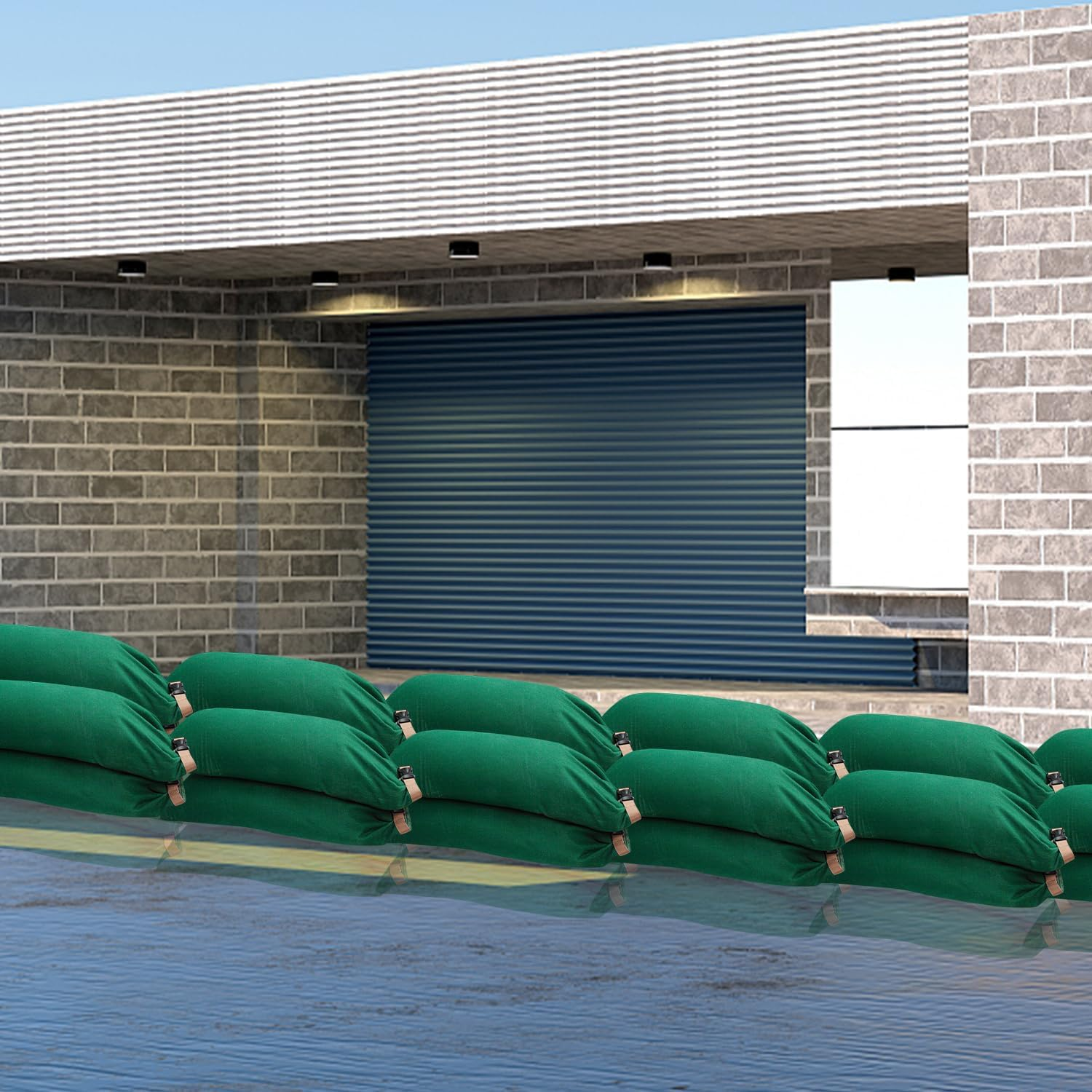 6 Pack Flood Water Barrier Sand Bags,Thickened Long Canvas Flood Protection Sandbags,Winter Bags for Swimming Pool Covers,Reusable Quick Flood Barrier for Home Flood Control image number 5