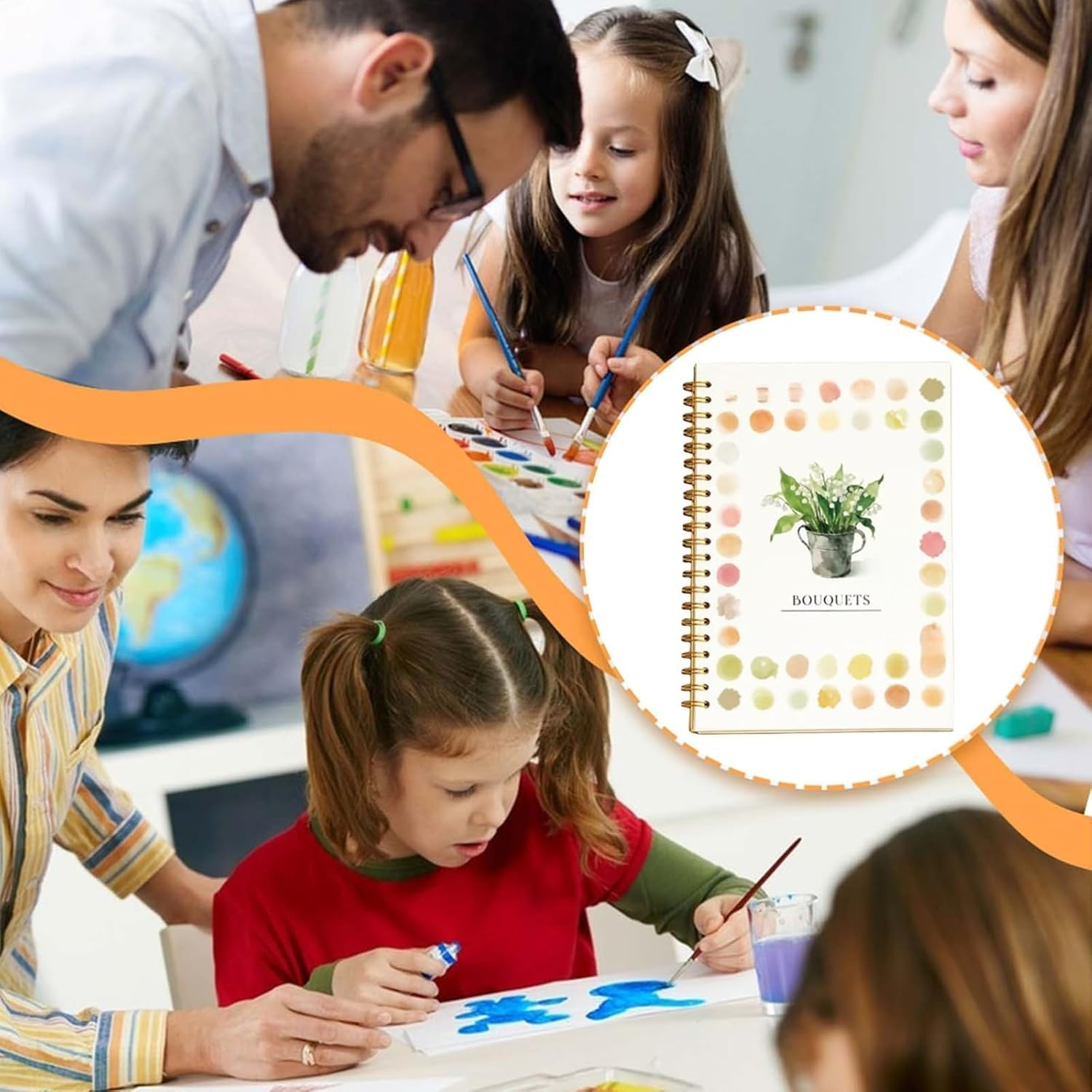 Water Colour Workbook for Adults&Beginners with 12-Color Paint Set and Brush - Premium Water Colour Painting Paper, Art Supplies Kit, Ideal Gift（Bouquets） - Seaside image number 7