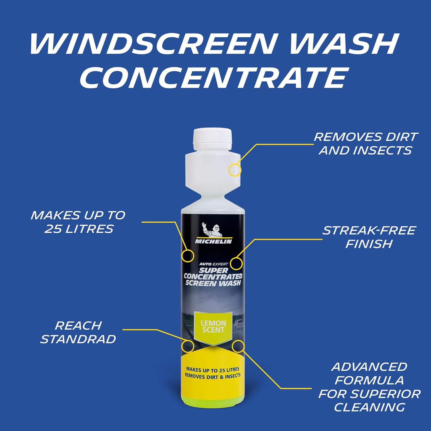 MICHELIN MC31999 Super Concentrated Glass Water Additive, Spring Scent &ndash; 250Ml Windshield Washer Fluid Enhancer image number 2