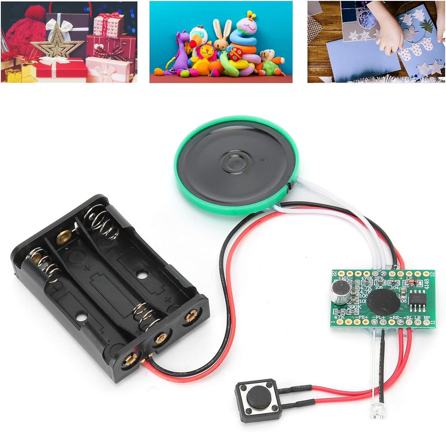 Light Sense Recording Module, 4 Minutes DIY Greeting Card Module, DIY Voice Sound Record Chip, DIY Module Used to Make Creative Blessings for Gift Cards Greeting Card(Loop Play) image number 3