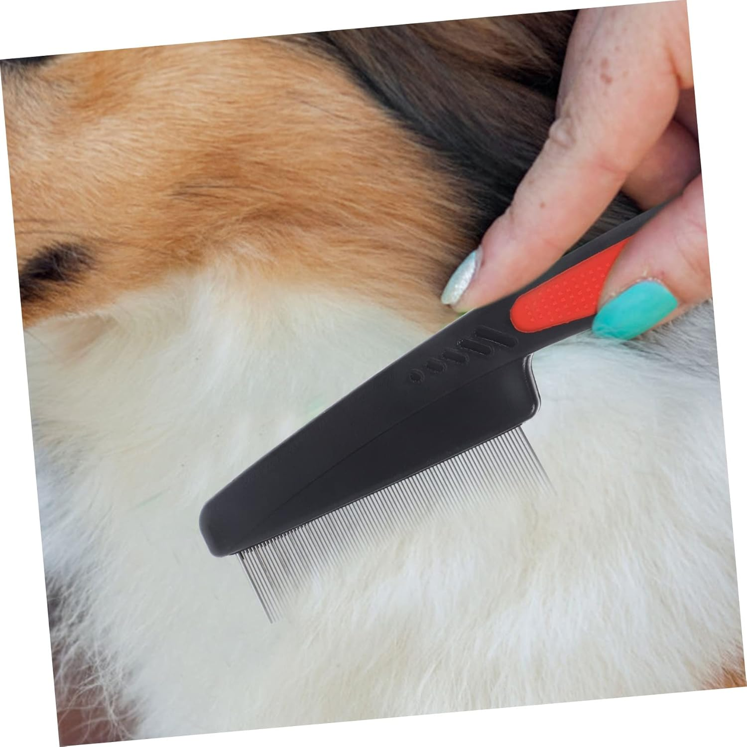 CANIGHT Professional Fine Tooth Comb for Dandruff Scalp Brush Metal Hair Pick for Women Men Kids image number 2