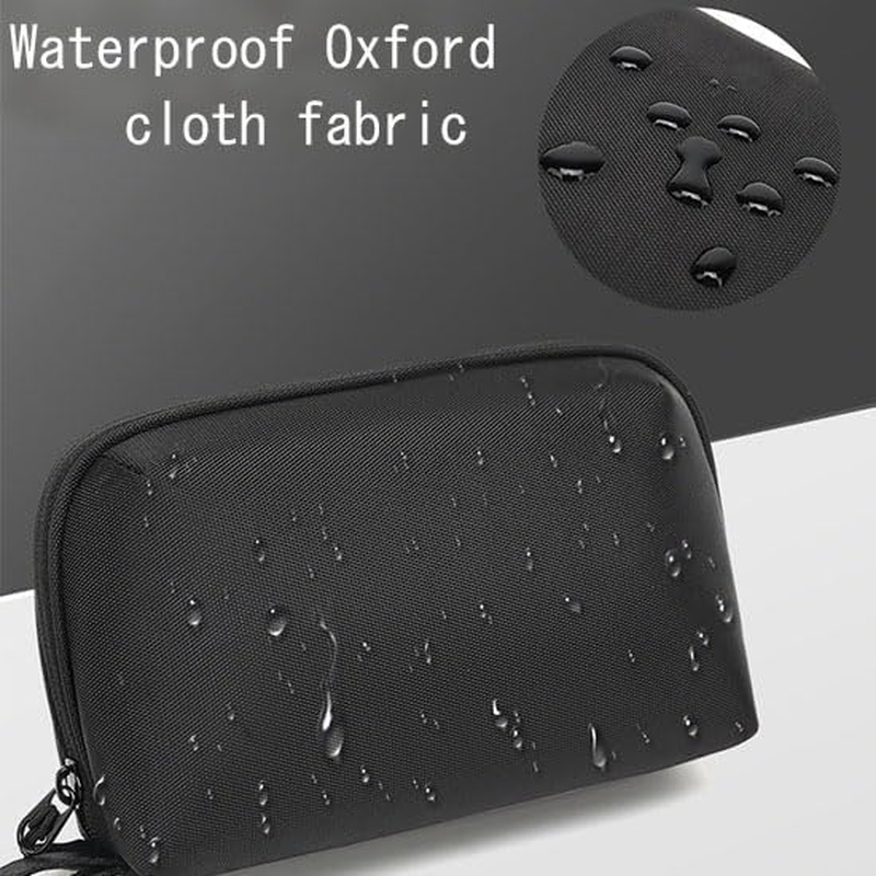 Oxford Tech Organizer Pouch with 6 Compartments,Water-Resistant Travel Cord Organizer Case & Electronic Accessories Storage Bag (Black) - Dark Blue image number 4