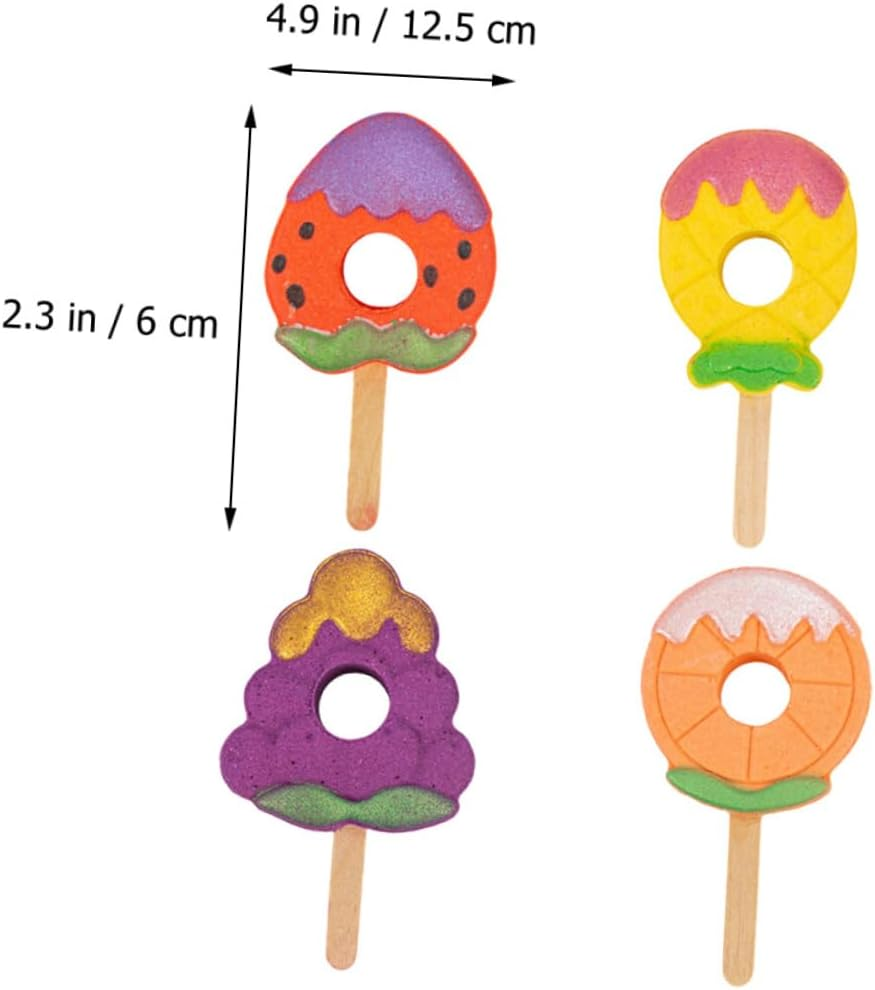 TOVINANNA Fruit-Flavored Bath 4 Pack Natural Bath Salt for Boys and Girls Gentle on Skin Present image number 6