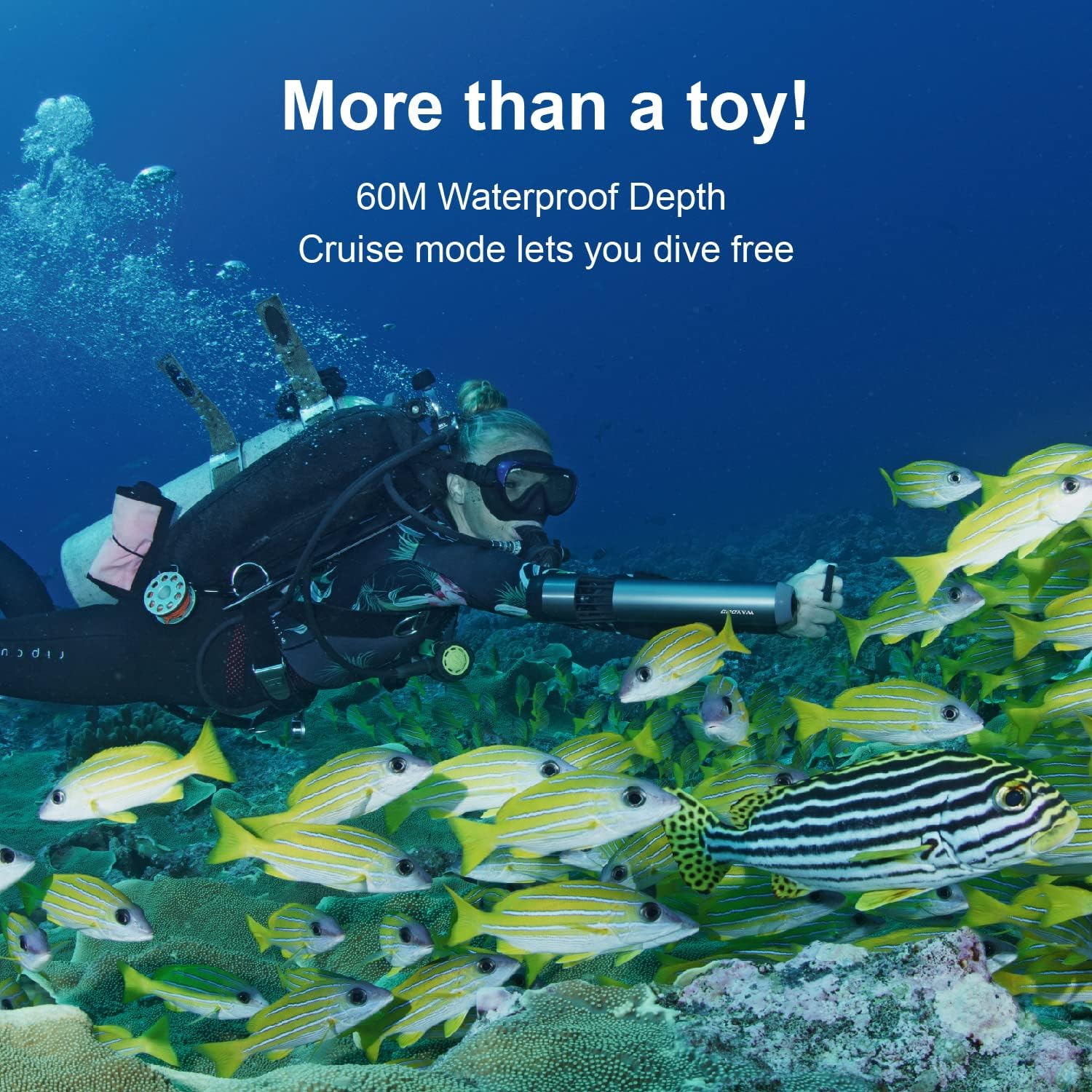 Waydoo Subnado Underwater Scooter, Thumb Controlling Sea Scooter for SUP Paddle Board, Suitable for Pool, Diving, and Snorkeling, Compact and Portable Water Scooter for Adults and Kids image number 2