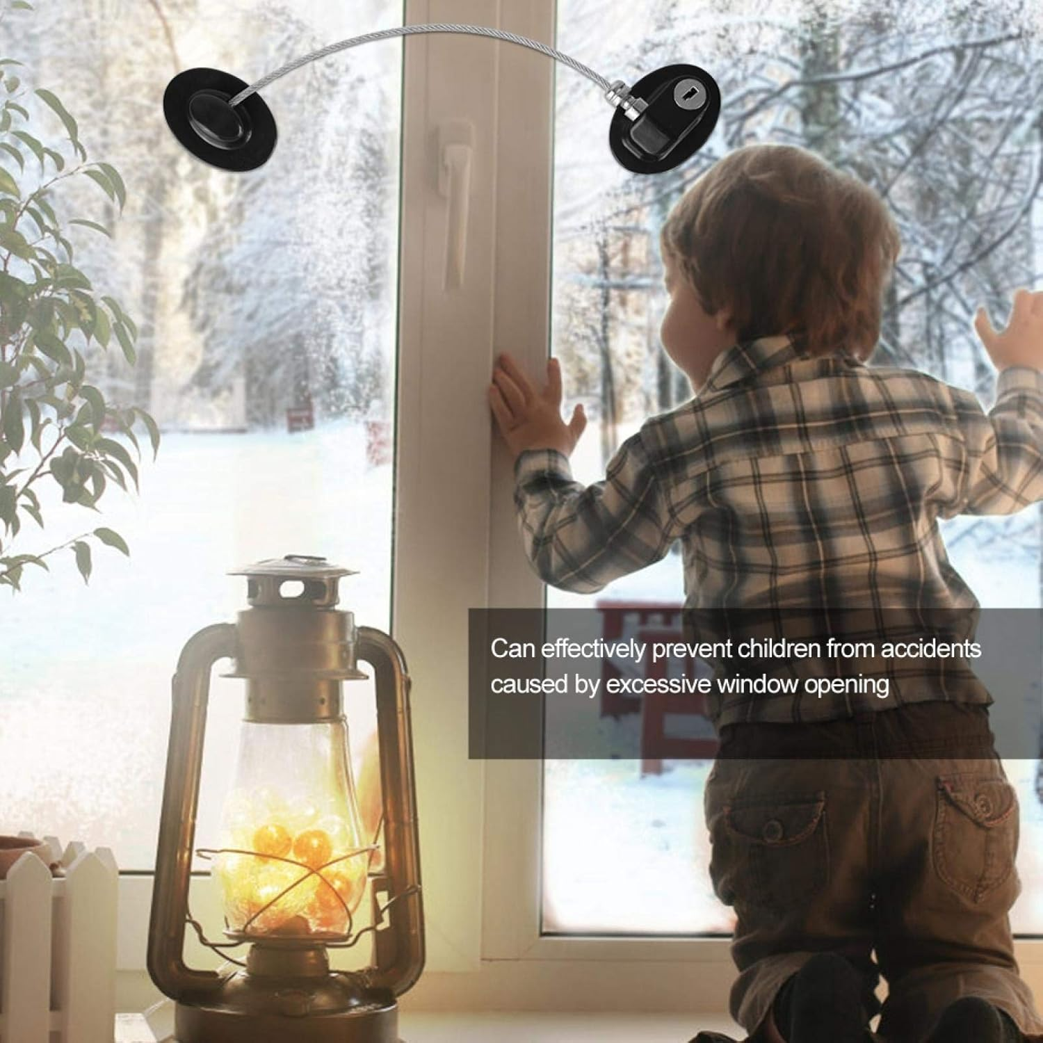 Child Safety Locks, Baby Safety Lock Safety Door Lock, Door Lock Drawers for Fridge Window Cabinets(Black) image number 5