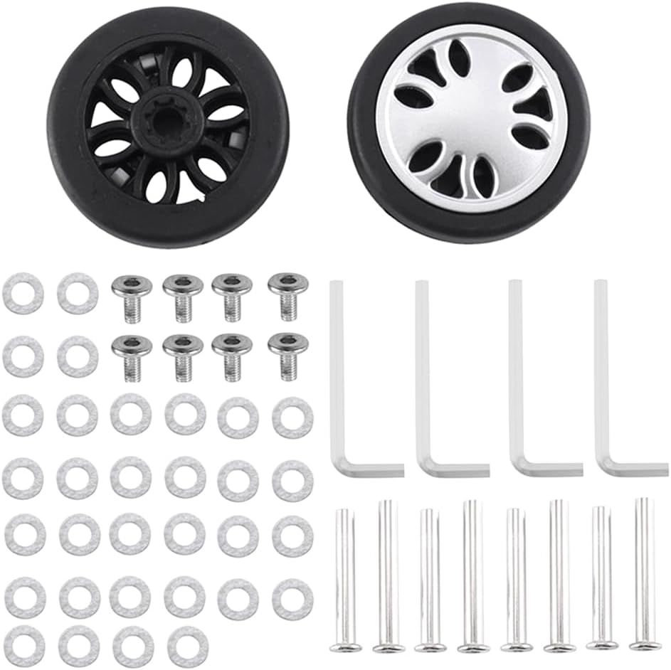 Peakloong Luggage Wheels Replacement Luggage Wheels Parts Environmentally Friendly Wheels 50Mm X 13Mm Kits Universal PU Luggage Repair 4 Pair image number 1