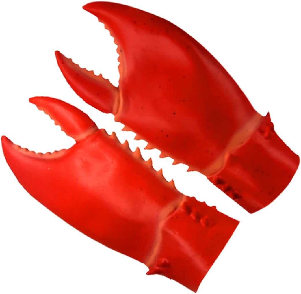 CHILDWEET 1Pair Crab Gloves for Cosplay and Halloween Flexible Ages Comfortable Animal Costume Accessory for Parties and Stage