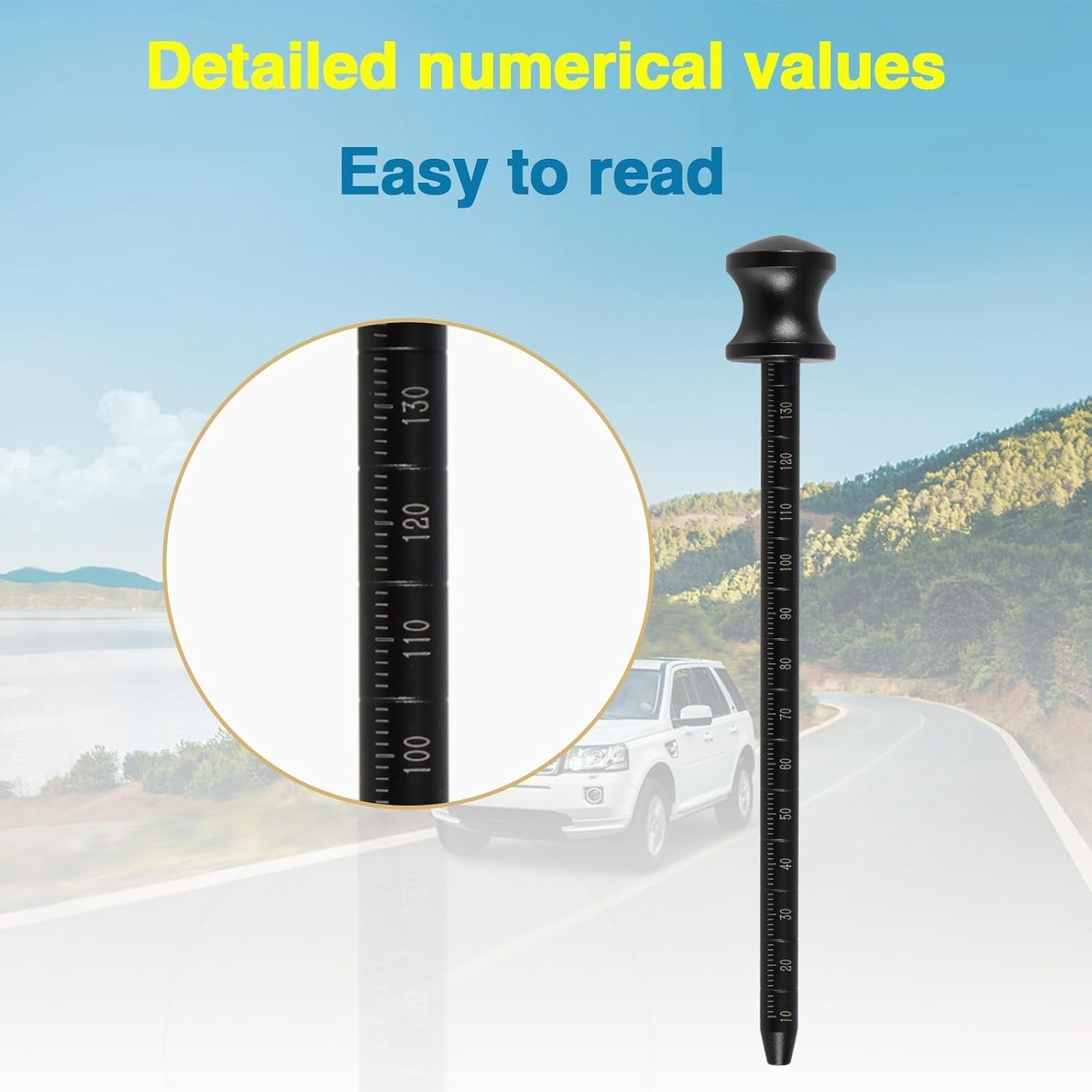 Transmission Dipstick Compatible with Chrysler/Dodge Dart Fiat 500X/ Jeep Cherokee Compass Patriot Renegade 6F24 Automatic Transmissions Replace# 10323A 10323B(Black) image number 3