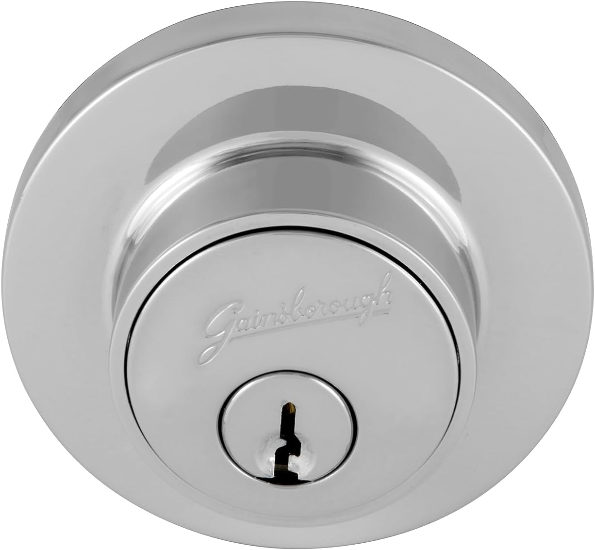 Gainsborough Tradepro Cass round Double Cylinder Deadbolt Lock, Satin Chrome image number 3