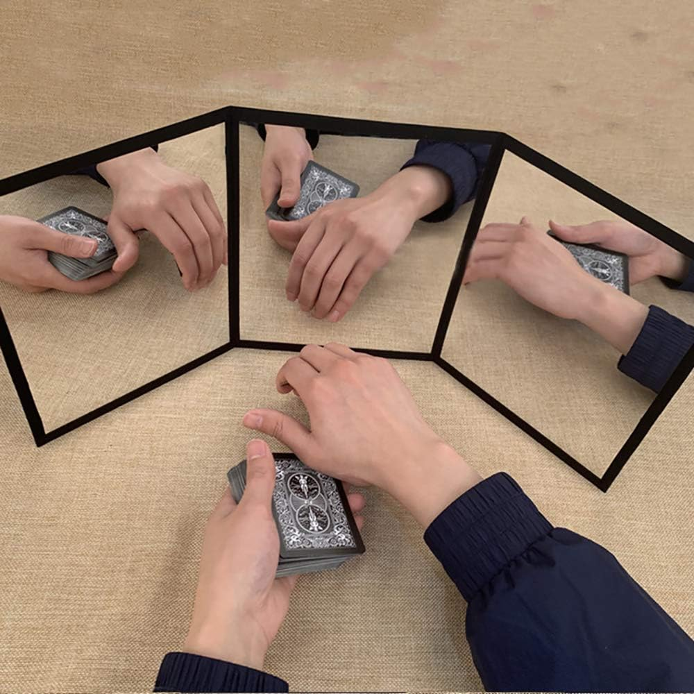 3-Way Mirror by Sean Yang Practicing Mirror for Card Magic Gimmick Magic Tricks Magician Accessories Stage Illusions image number 3