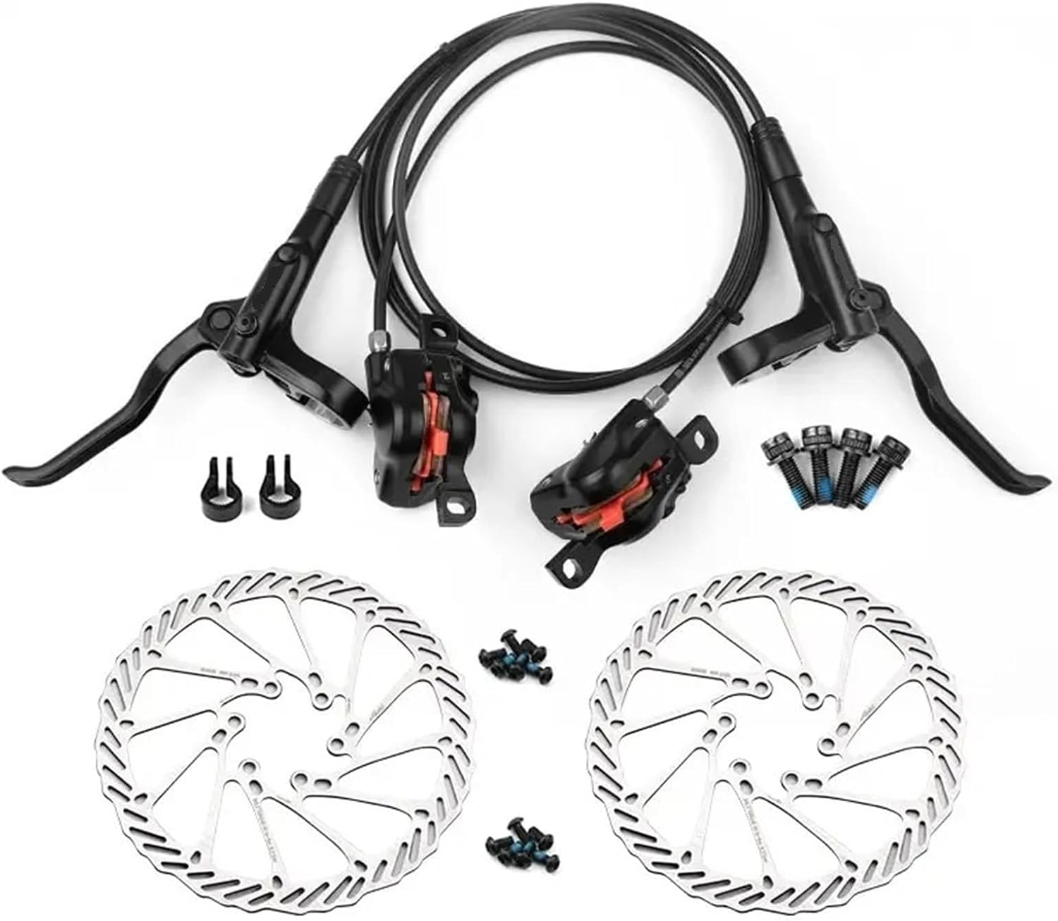 Motorbike Brake Levers Fit for Shimano MTB Hydraulic Disc Brake MT200 BR BL Mountain Bike 160Mm Rotors Bicycle Caliper Cycling Parts(Mt200 G3 160MM)