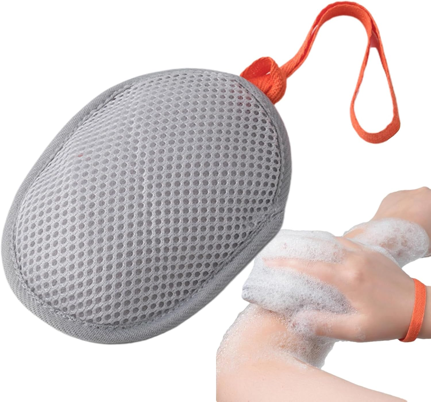 Mesh Soap Bags for Soap Bars,Bar Net - Reusable Scrubber Holder for Shower Travel Women Bath Gym Hiking Camping Backpacking - White image number 5