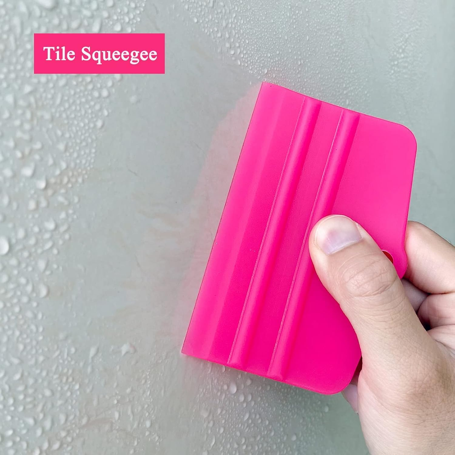 Squeegee, Flexible Small Squeegee for Car Paint Protection Film, Vinyl Wrap, Tinting Film and Screen Printing, Water Blade for Sink, Glass, Tiles, Mirror (Pink, One Size) image number 2