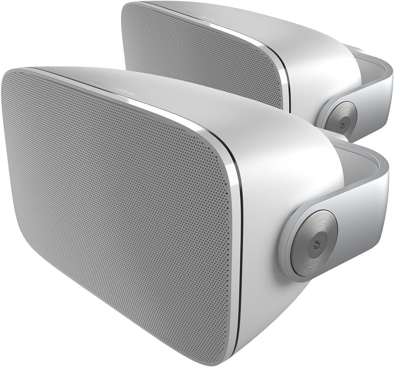 Bowers & Wilkins AM-1 BK (Set) Weather-Resistant Speaker, High-Performance Nautilu Tweeter & Deep Bass Radiator, Durable All-Season Design with Adjustable Wall Mount, Black