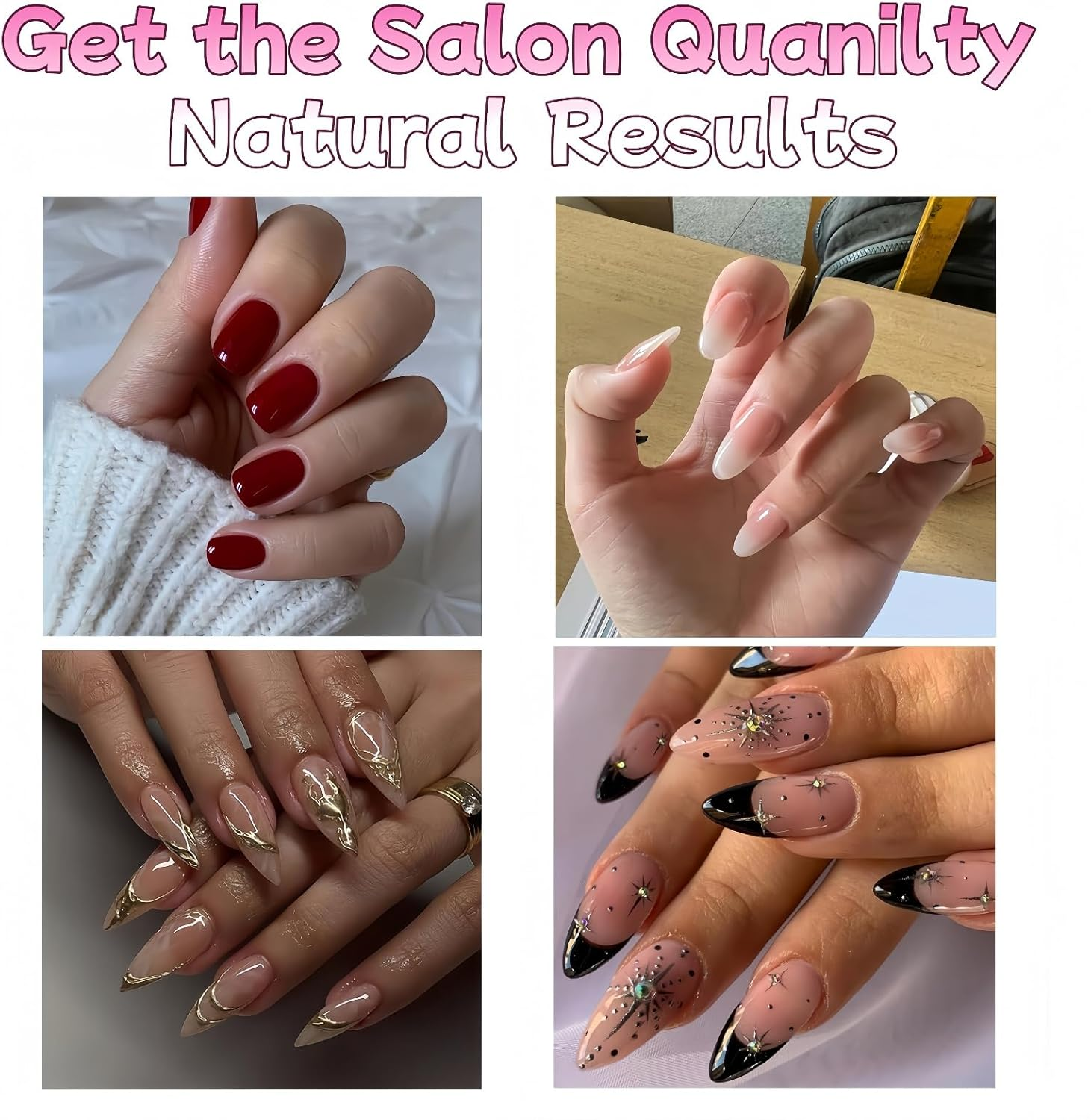 24Pcs Dusty Pink False Nails Almond Medium,Pink Press on Nails,Soft Gel Press on N/Ails Almond Medium,Gel P/Ress O/N N/Ails Alm/Ond Solid Color,Full Cover Acrylic Fake Na/Ils Set,False Na/Ils image number 4