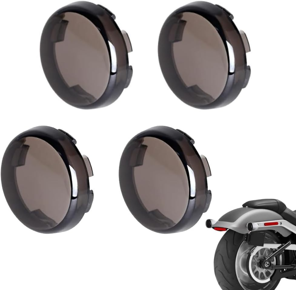 4Pcs 2Inch Smoke Bullet Turn Signal Light Lens Cover,Anti-Scratch Lenses Fit for Harley Touring Street Glide Road Glide Road King Electra Glide Softail Dyna Sportster Iron883 1200 image number 3
