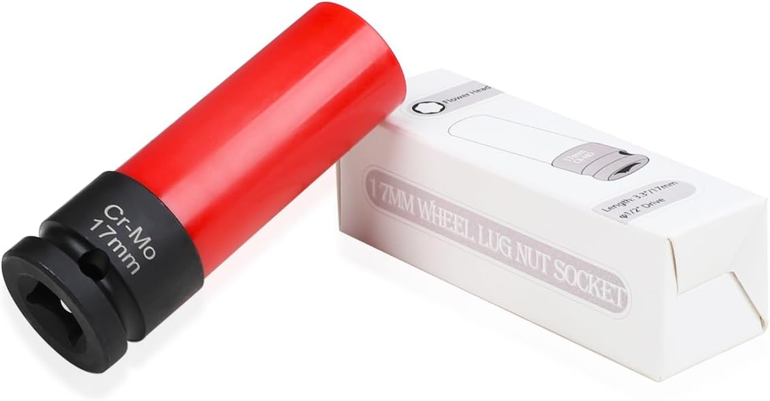 ITEQ Protective Wheel Lug Nut Socket for Mercedes Benz with 17Mm Convex, Flower Head Lug Nut Socket image number 4