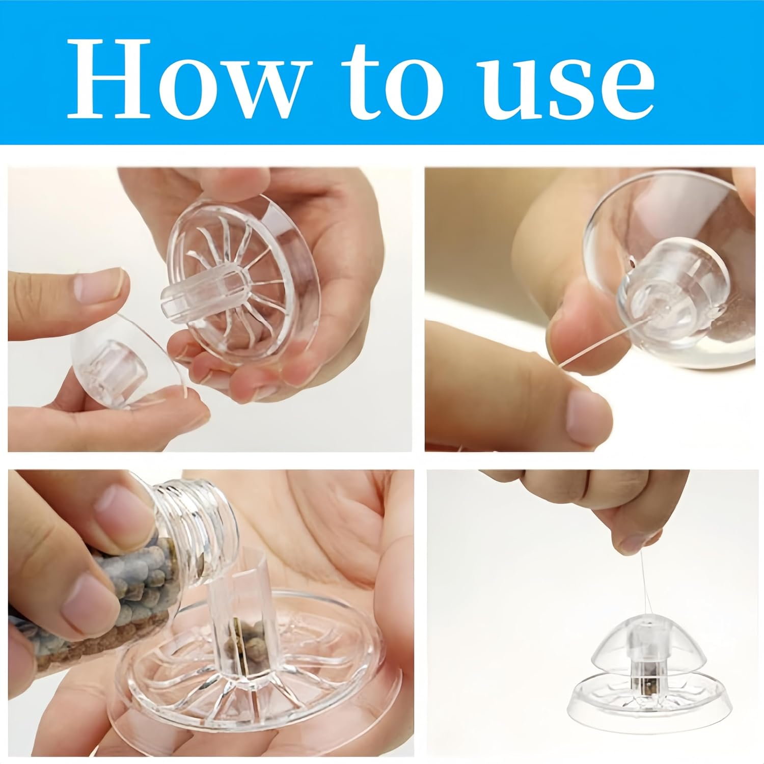 Transparent Snail Catcher for Fish Tank, 2Pcs Aquarium Snail Trap, Trap for Tiny Snails, Use for Freshwater Aquariums (Transparent) image number 5