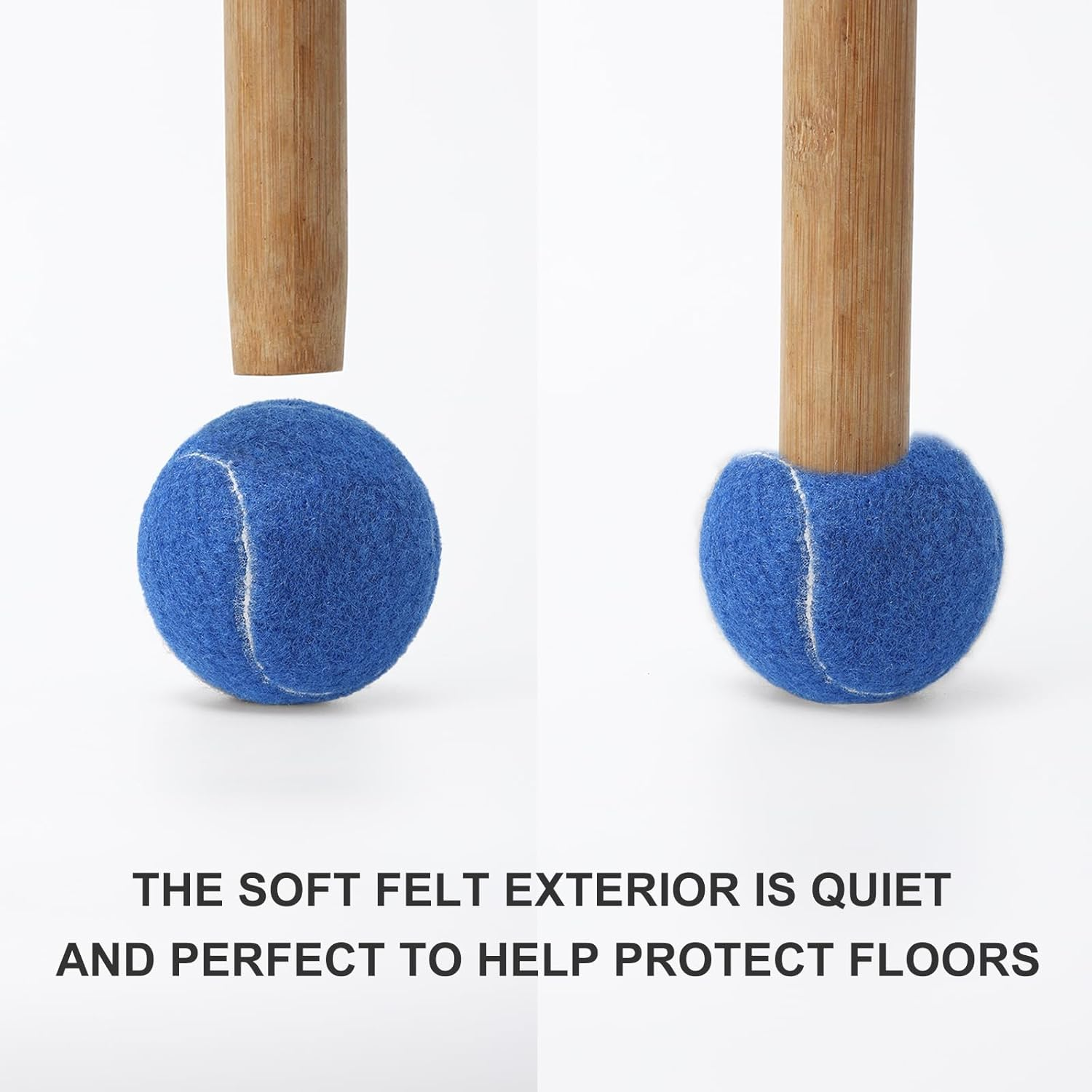 Walker Tennis Balls Precut Tennis Balls for Walkers 4PCS Walkers Legs Universal Precut Glide Balls, Heavy Duty Long Lasting Felt Pad Glide Coverings for Furniture Legs and Floor Protection image number 5