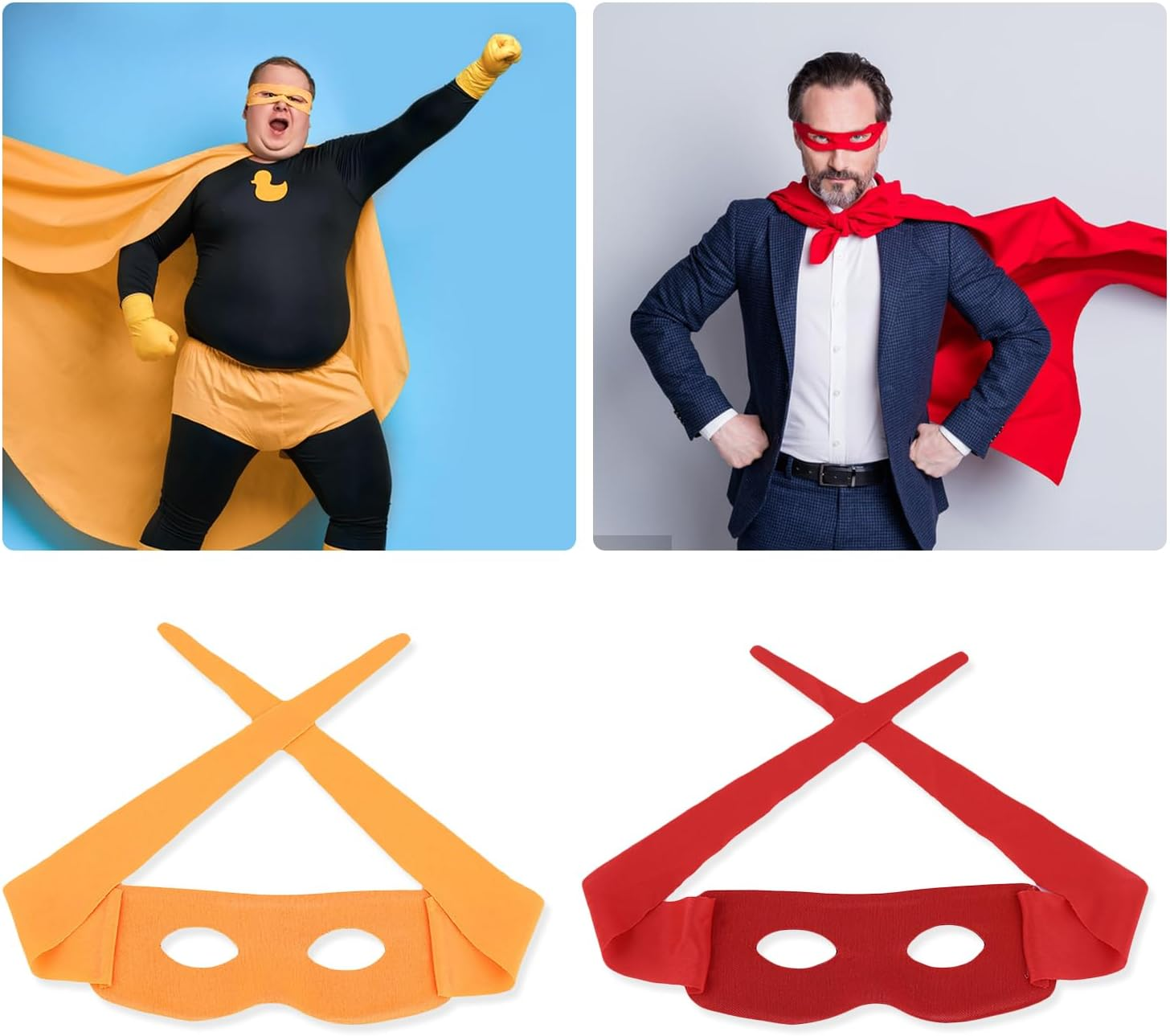Nereds 4Pcs Ninja Style Face Mask Superhero Eye Masks Adjustable Half Masks for Halloween Party Cosplay Accessory Batman Mask