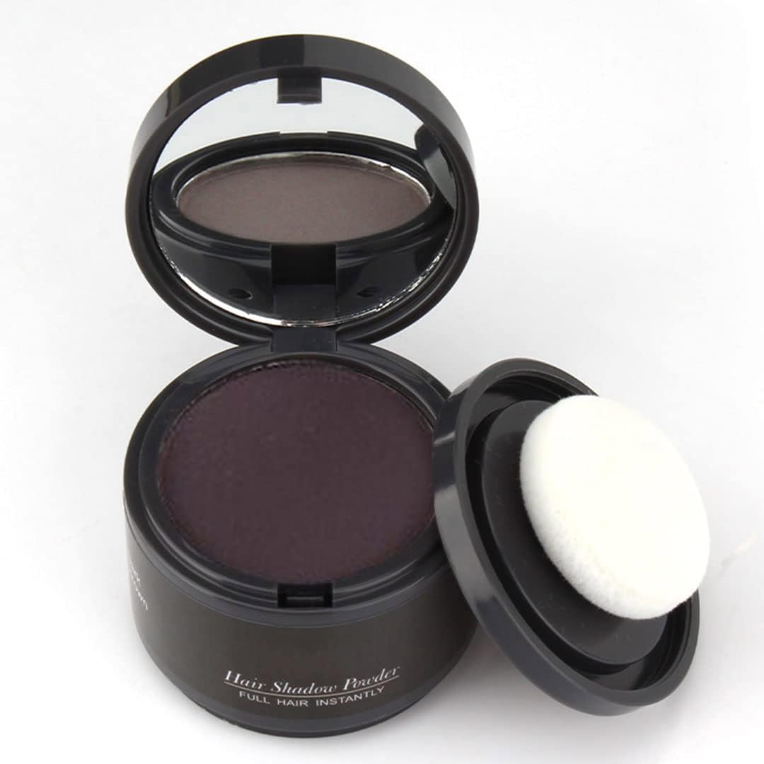 Hairline Powder, Instantly Hairline Shadow, Root Touch up Powder, Hair Powder for Thinning Hair, Root Cover Up, Hair Toppers for Women & Men, Windproof&Sweatproof,Grey Hair Cover up (Dark Brown)