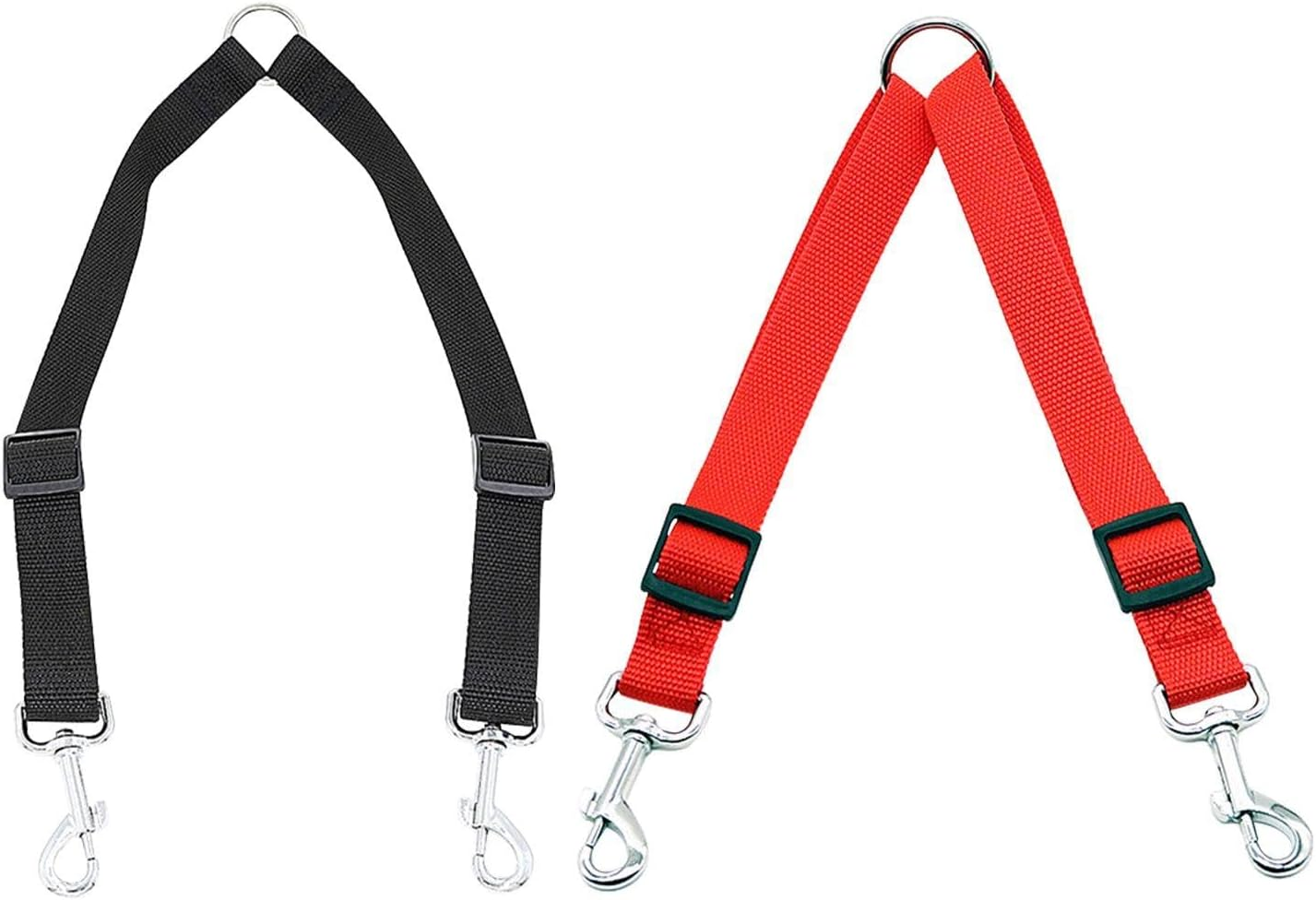 KSBBHDS 2 Pieces Double Wire Lead, Adjustable Lead, Pet Training, Dog Ice Supplies (Black, Red) image number 5